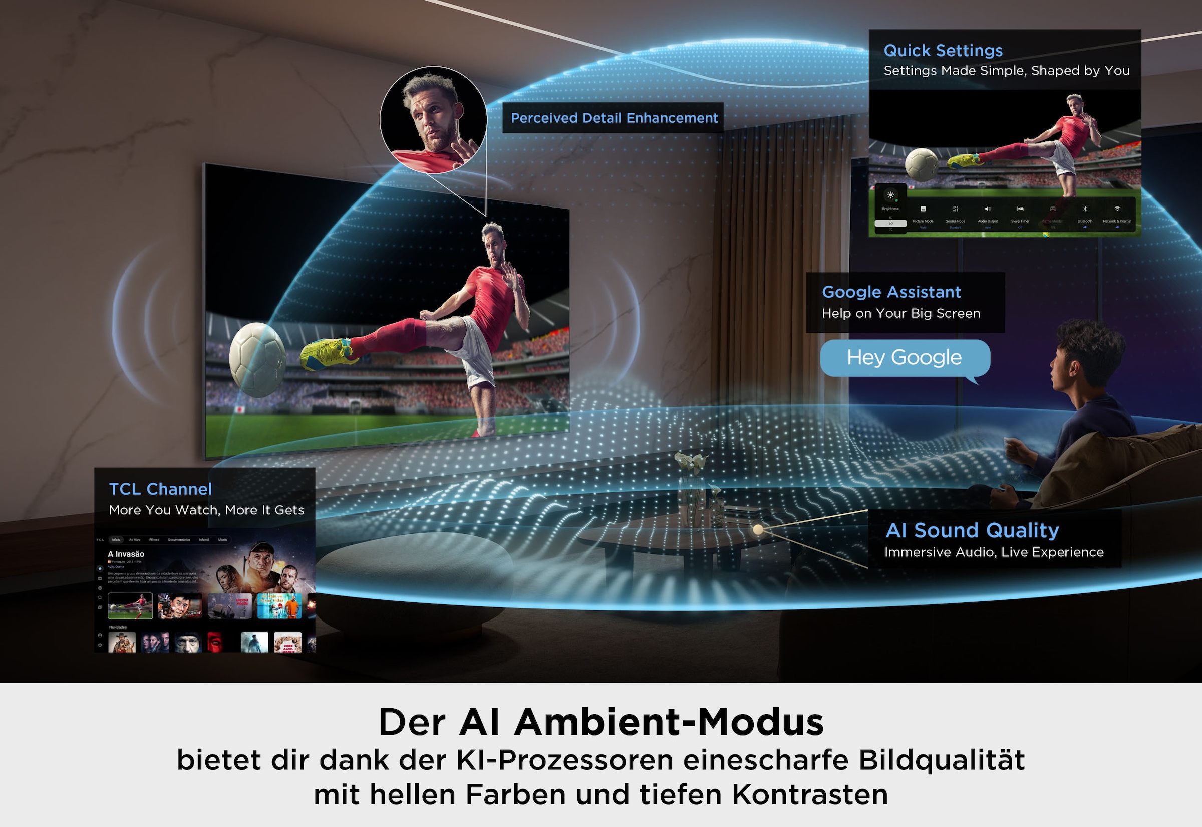 TCL LED-Fernseher »55T8D« 139 cm/55 ″ Smart-TV