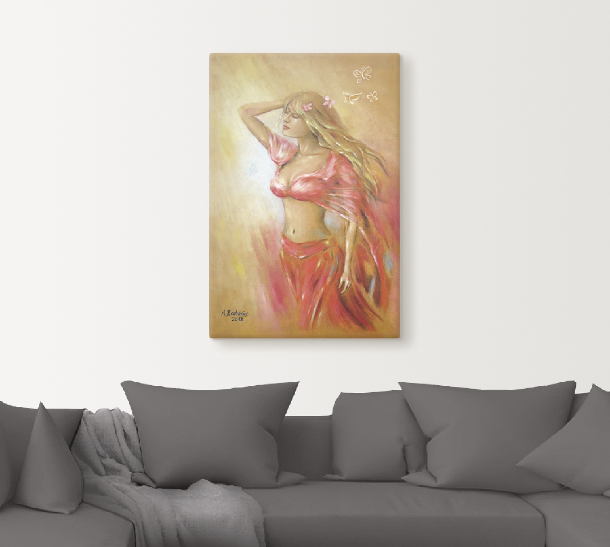 Artland Wandbild »Verführerisches Mädchen im roten Kleid«, Frau, (1 St.), als Leinwandbild, Poster in verschied. Größen