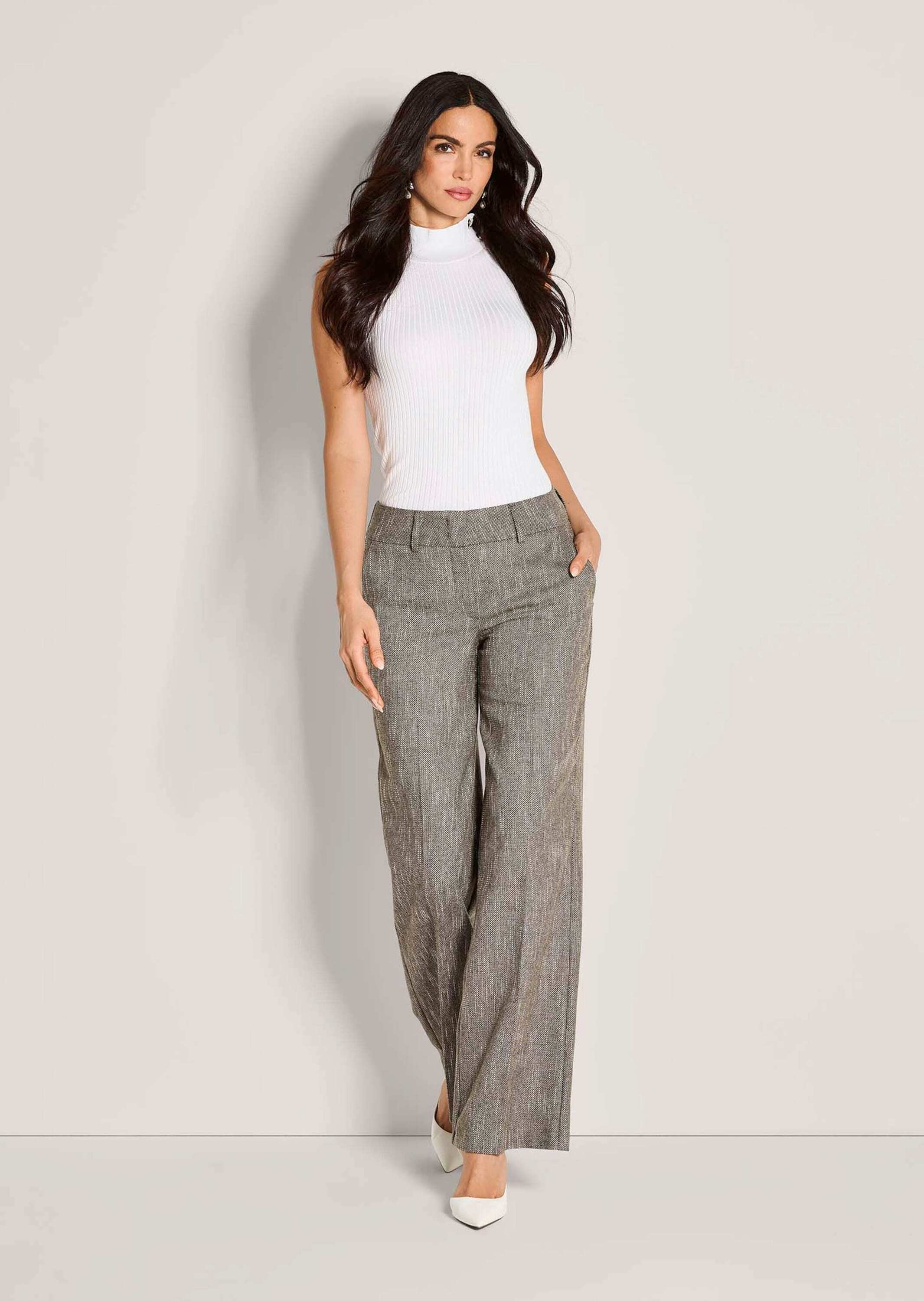 MADELEINE Stoffhose »Tweedhose Tweed-Hose mit elastischem Bund«