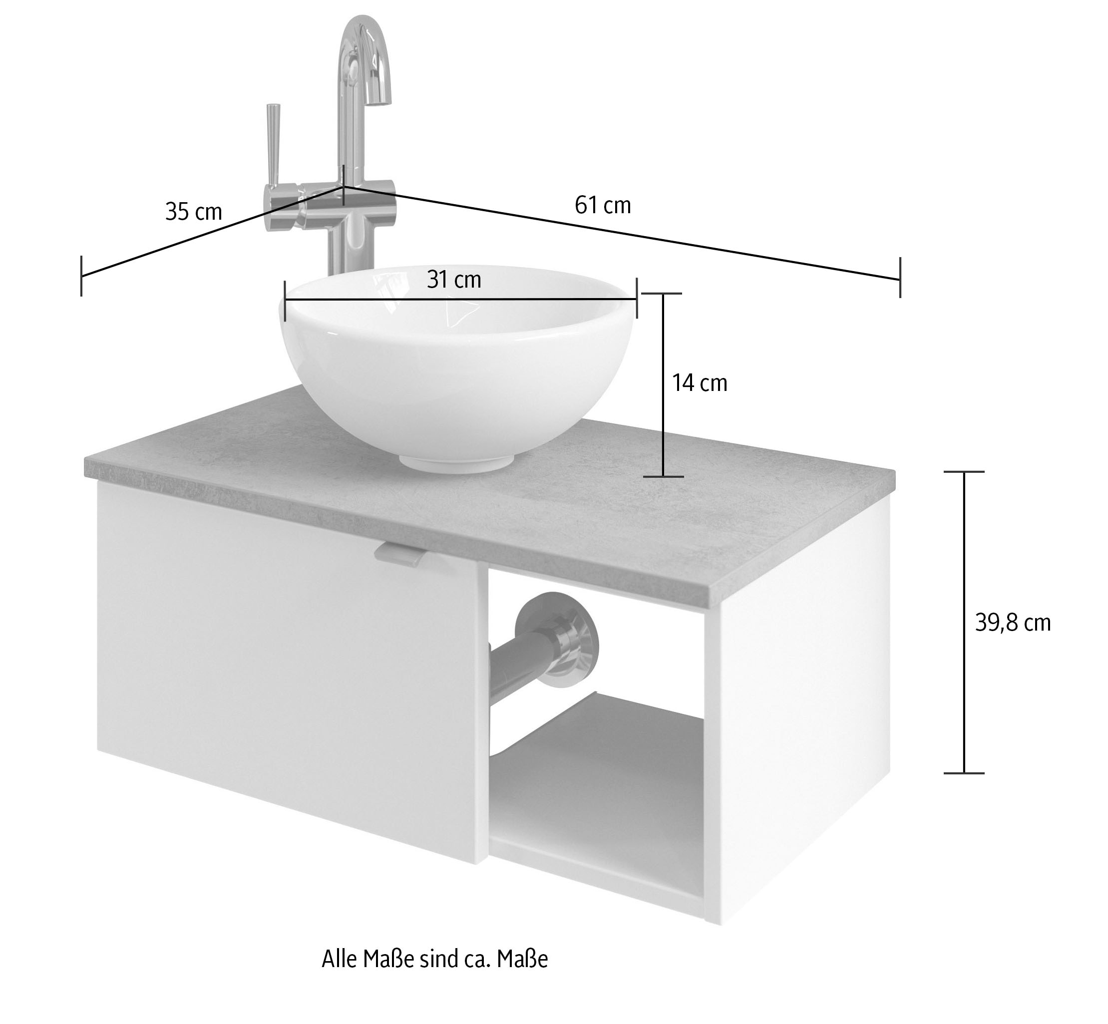 Saphir Badmöbel-Set »Serie 6915« 4 Stk. tlg.