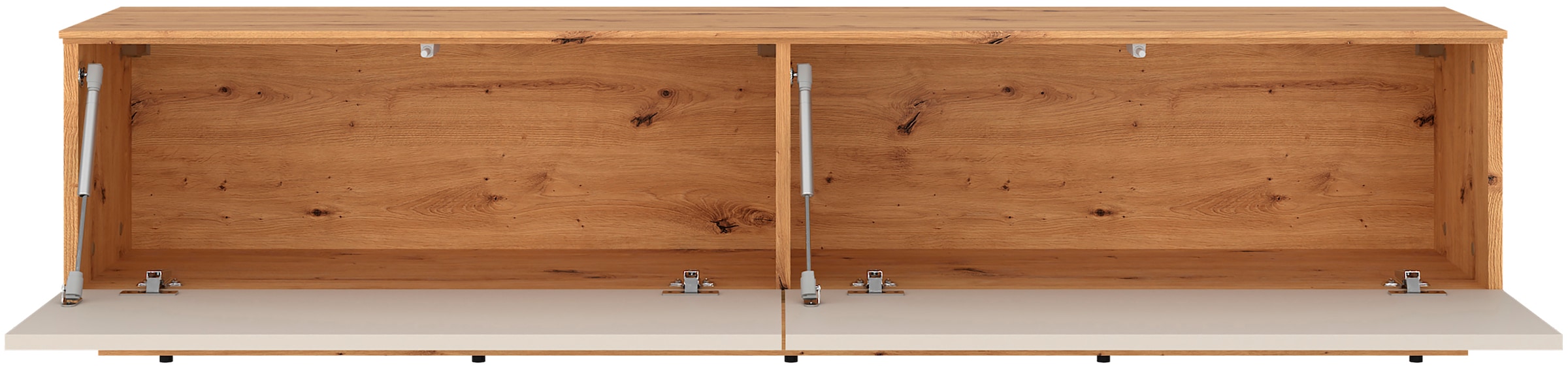 OTTO home Lowboard »2 Klappen und viel Stauraum« hängend oder stehend, grifflos, modern, Breite 160cm