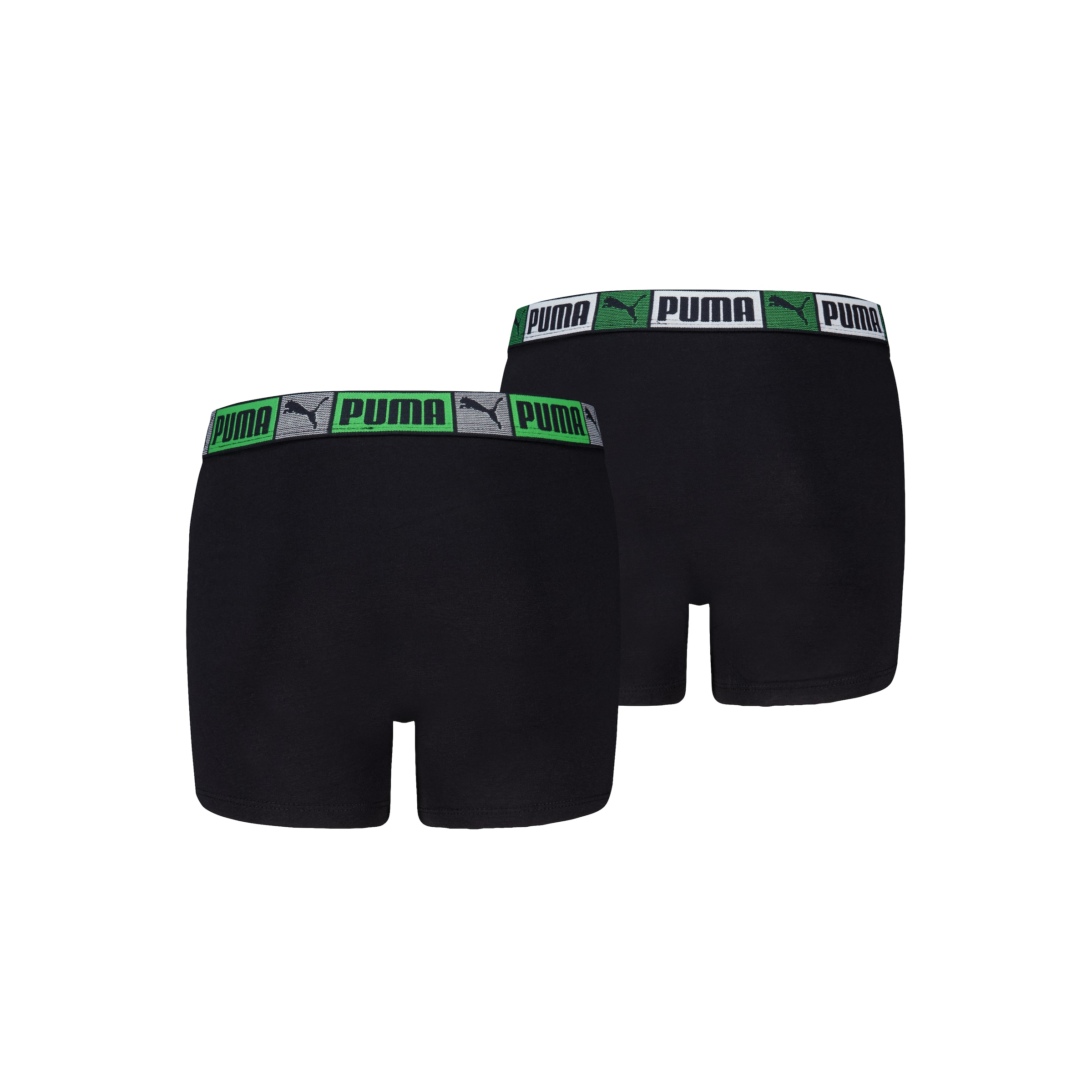 PUMA Boxershorts »PUMA BOYS LOGO BLOCK ELASTIC BOXERS« 2er Pack, 