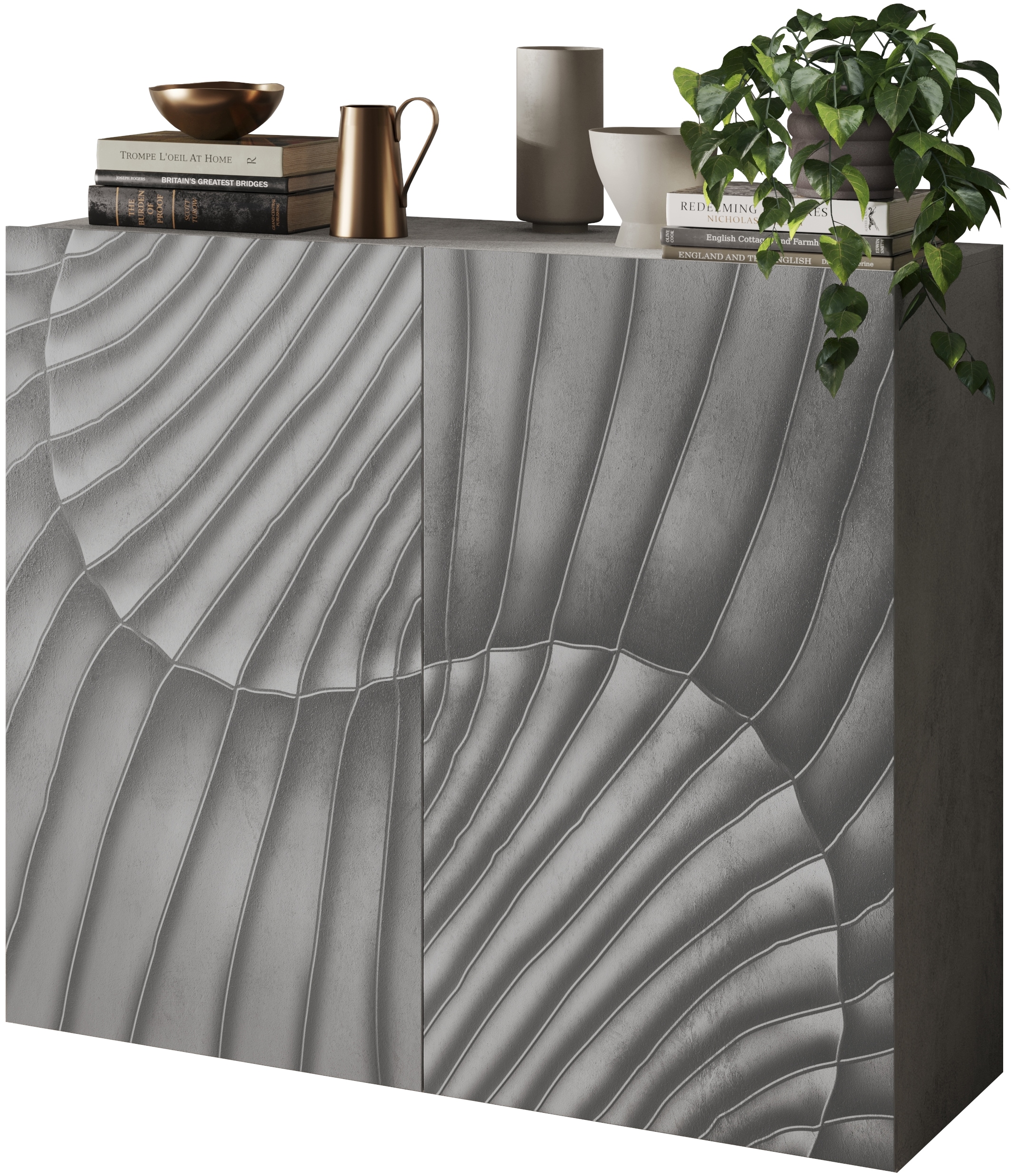 INOSIGN Highboard »Snake, Kommode, Anrichte, Stauraummöbel, Höhe 123 cm, Breite 121 cm«, moderne Wohnmöbel, 2 Türen, viel Stauraum, stilvoll und funktional