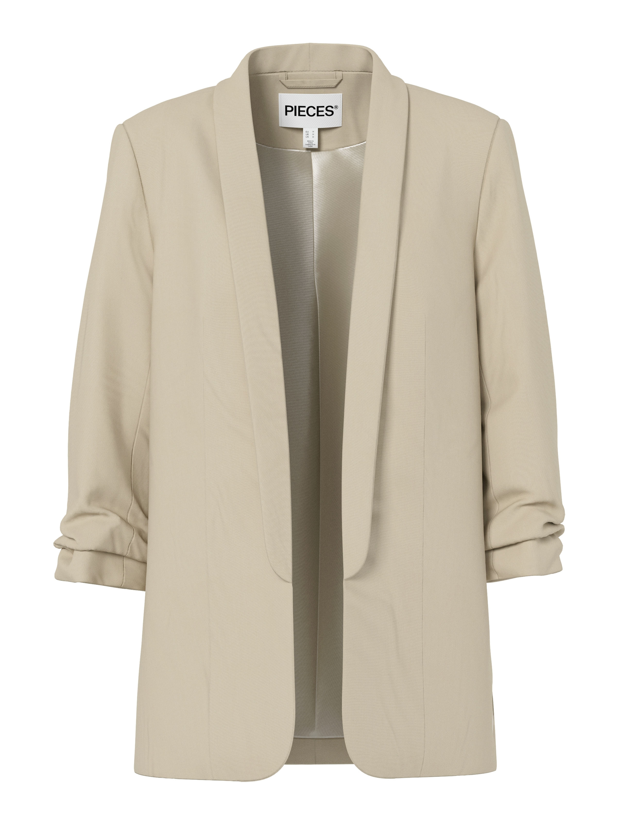 pieces Blusenblazer »PCBOSELLA 3/4 BLAZER NOOS« Materialmix, regular fit