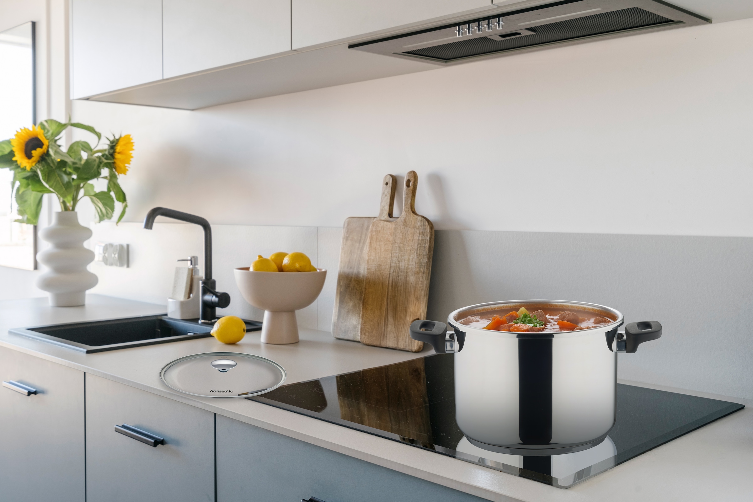 Hanseatic Schnellkochtopf »hanseatic« 4 Stk. tlg. Edelstahl 18/10