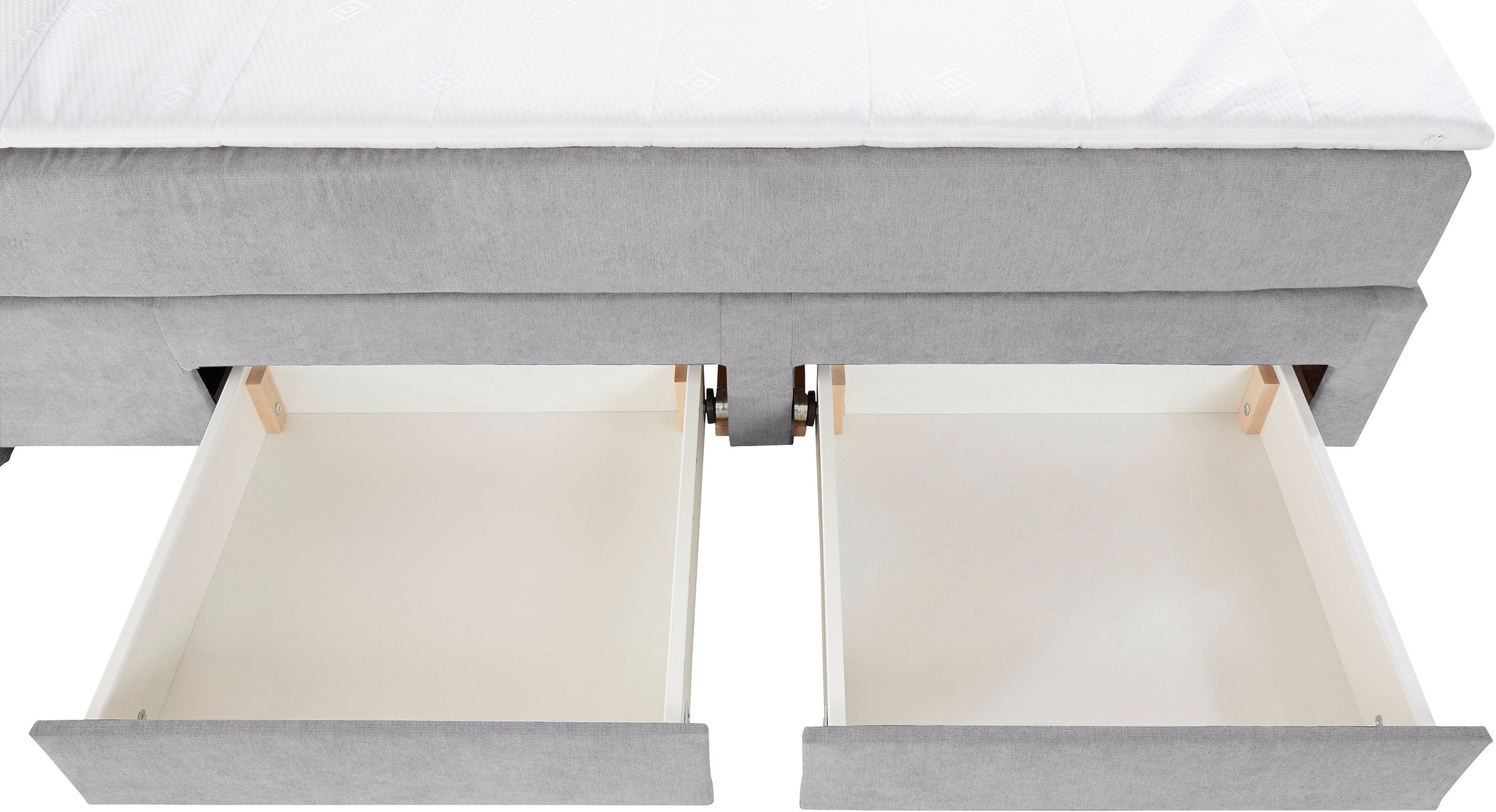 Home affaire Boxbett »Luan« Schubkästen, LED-Beleuchtung und Topper, in Breite 120 cm und 180 cm
