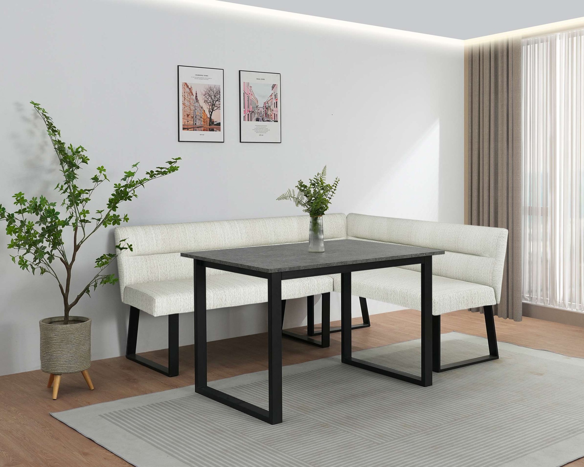 OTTO home Essbank »Ivanna« gepolsterte Rückenlehne und Sitzfläche