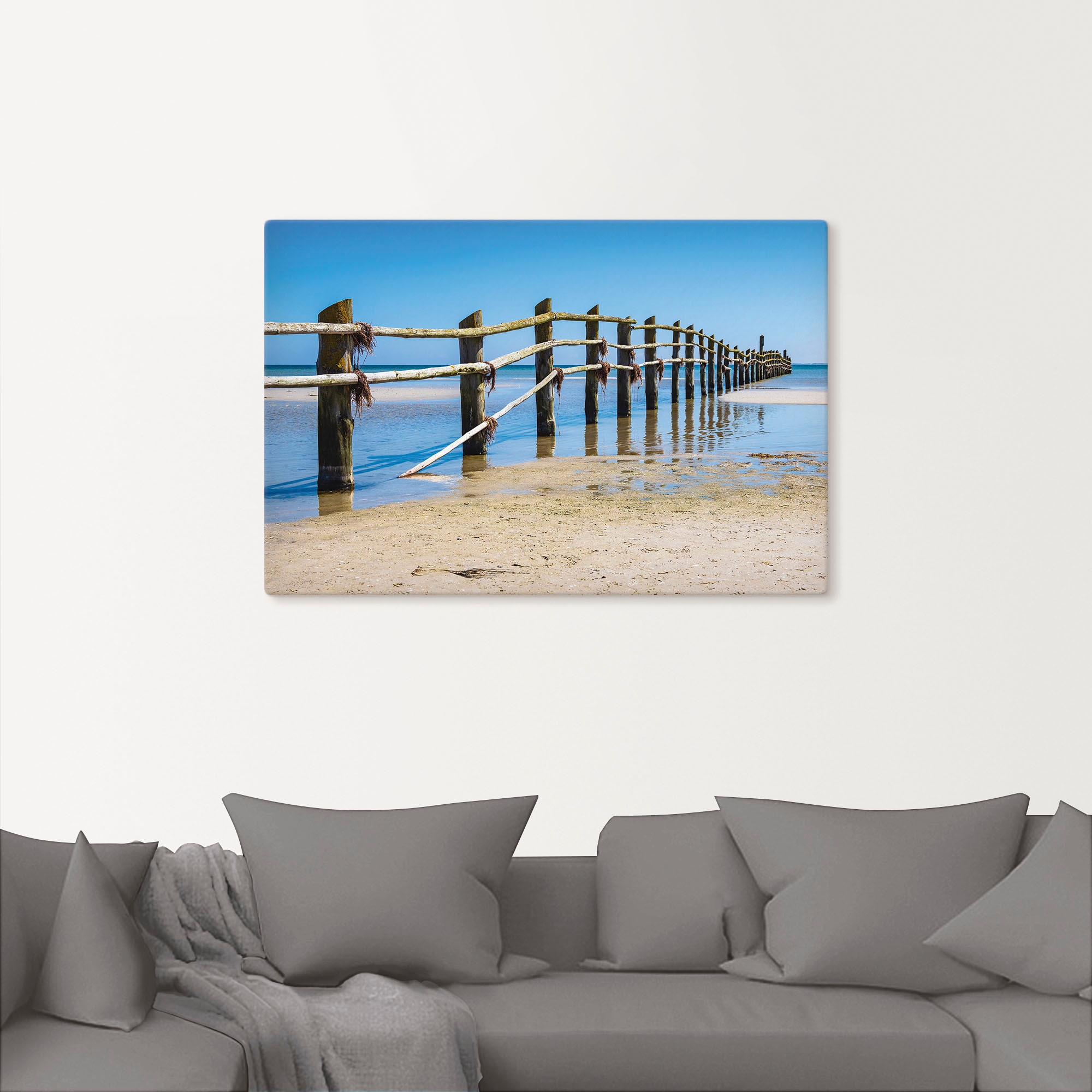 Artland Leinwandbild »Ostseeküste auf dem Fischland-Darß«, Strand, (1 St.), auf Keilrahmen gespannt