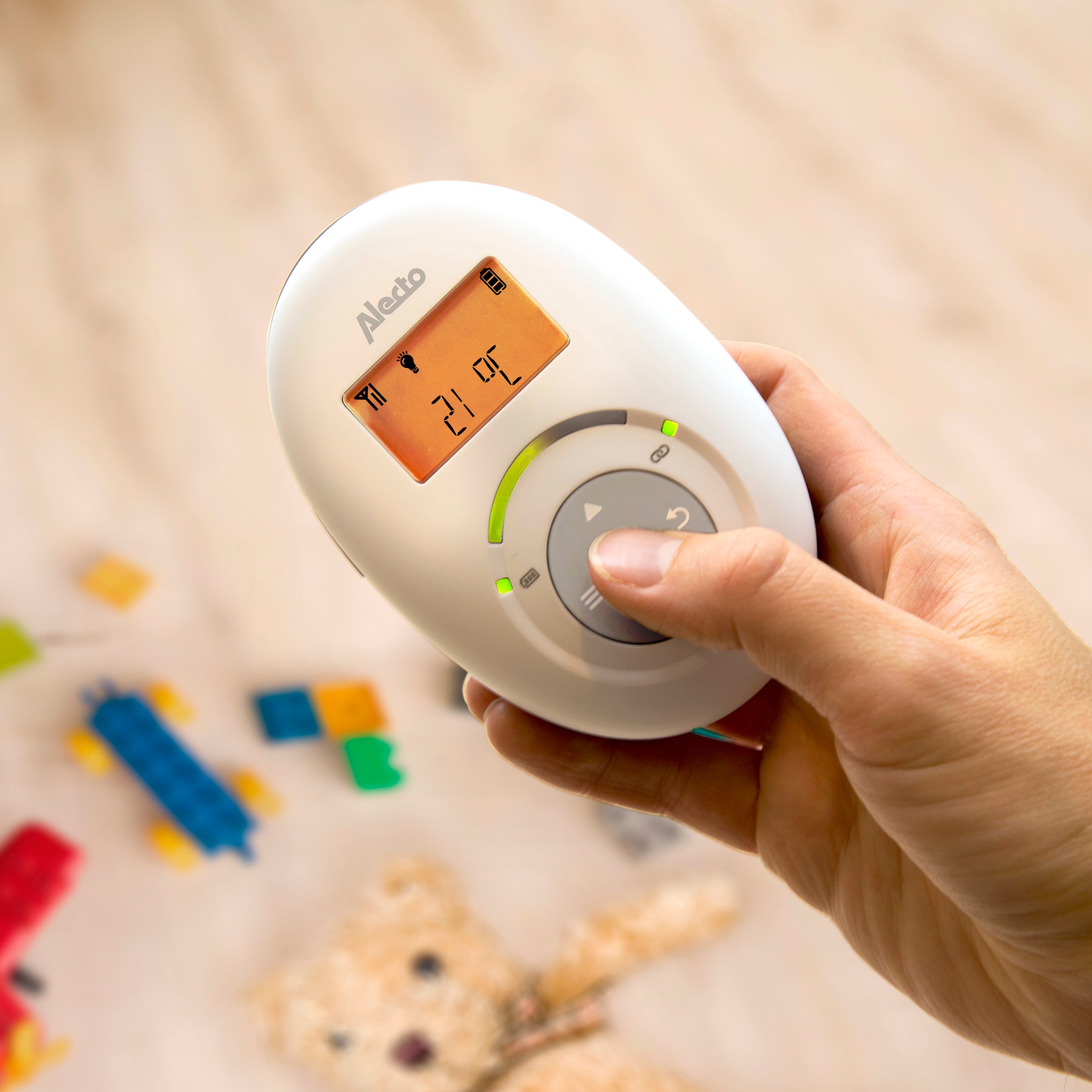 Alecto Babyphone »DBX120«, (2 tlg.), Nachtlicht, Wiegenlieder und Temperaturanzeige