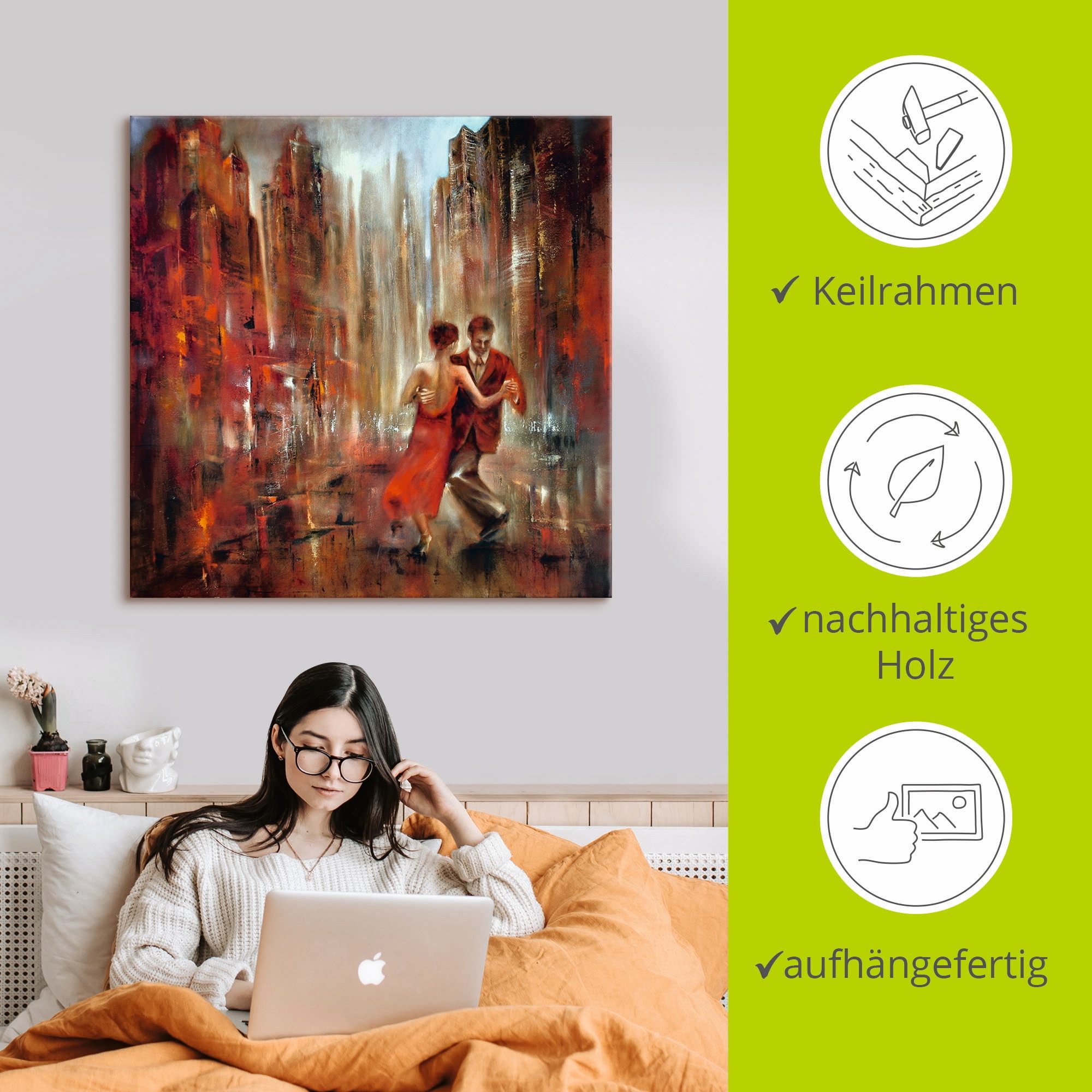 Artland Wandbild »Tango«, Sport, (1 St.), als Alubild, Outdoorbild, Leinwandbild, Poster in verschied. Größen
