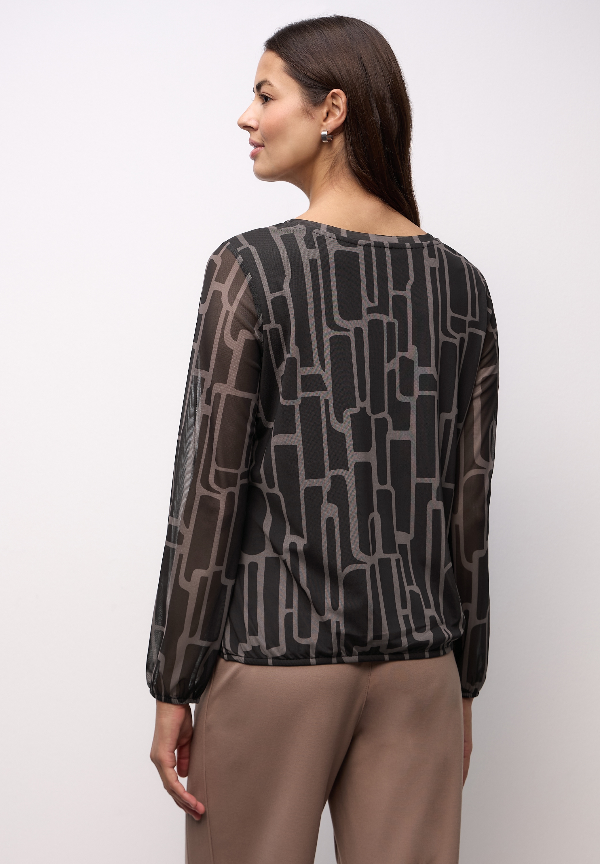 STREET ONE Langarmshirt mit grafischem Muster