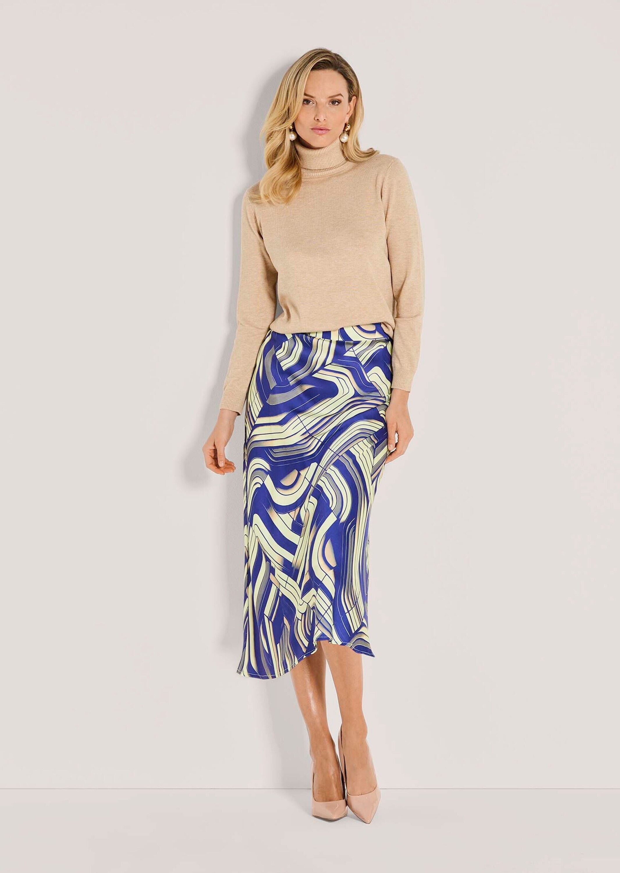 MADELEINE Midirock »Midirock Grafischer Rock mit 70er-Jahre-Flair«