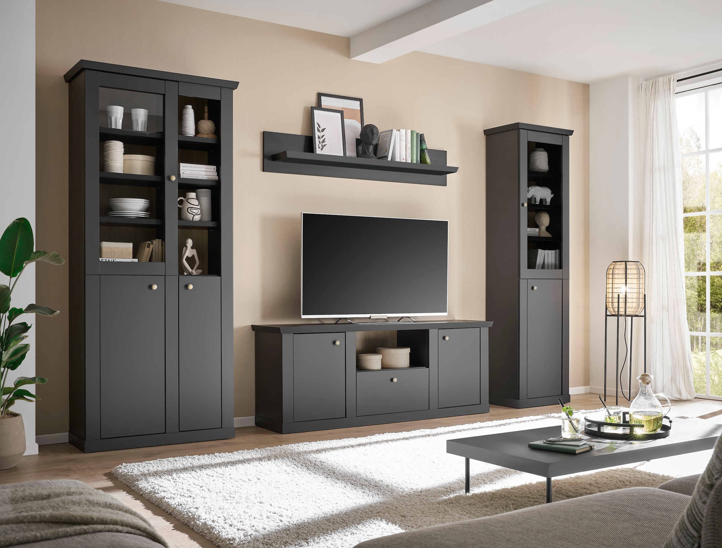 Home affaire Wandboard »Lincoln, Wandregal im Landhausstil, Wandhalter mit Ablagefläche« edles Design, in zwei Größen verfügbar, vielseitig einsetzbar