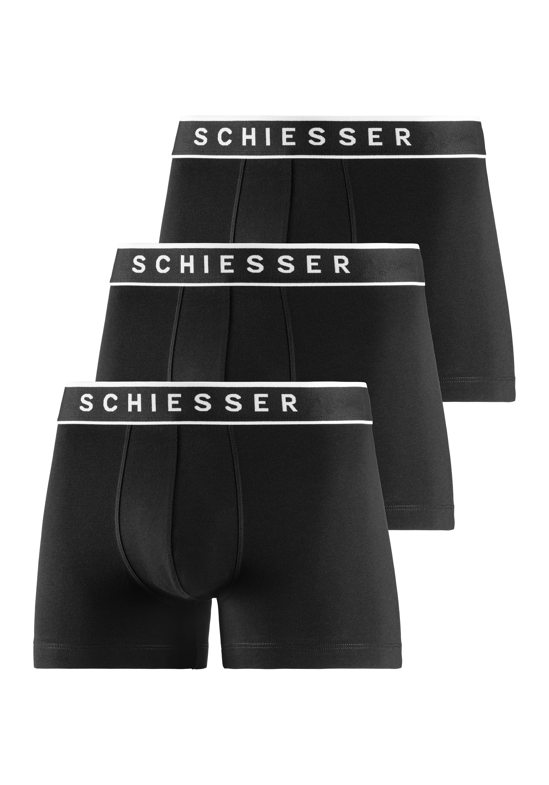 Schiesser Boxer »"95/5"«, (3er-Pack), sportlicher Webgummibund mit kontraststarker SCHIESSER-Logo-Prägung