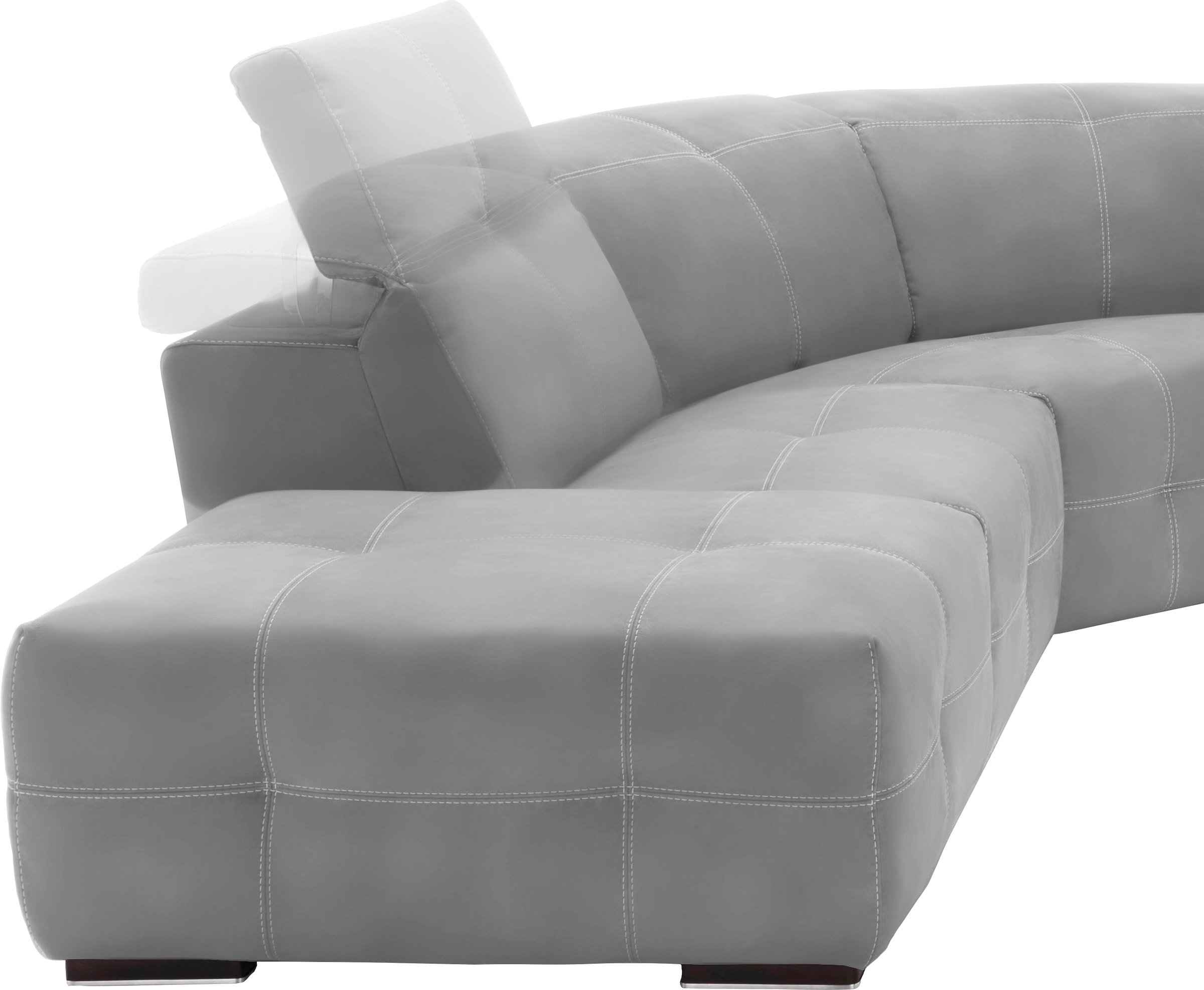 Egoitaliano Ecksofa »Sauvanne, Designsofa der Extraklasse, elegant und bequem«, wahlweise mit elektrischer Relaxfunktion, Kopfteilverstellung