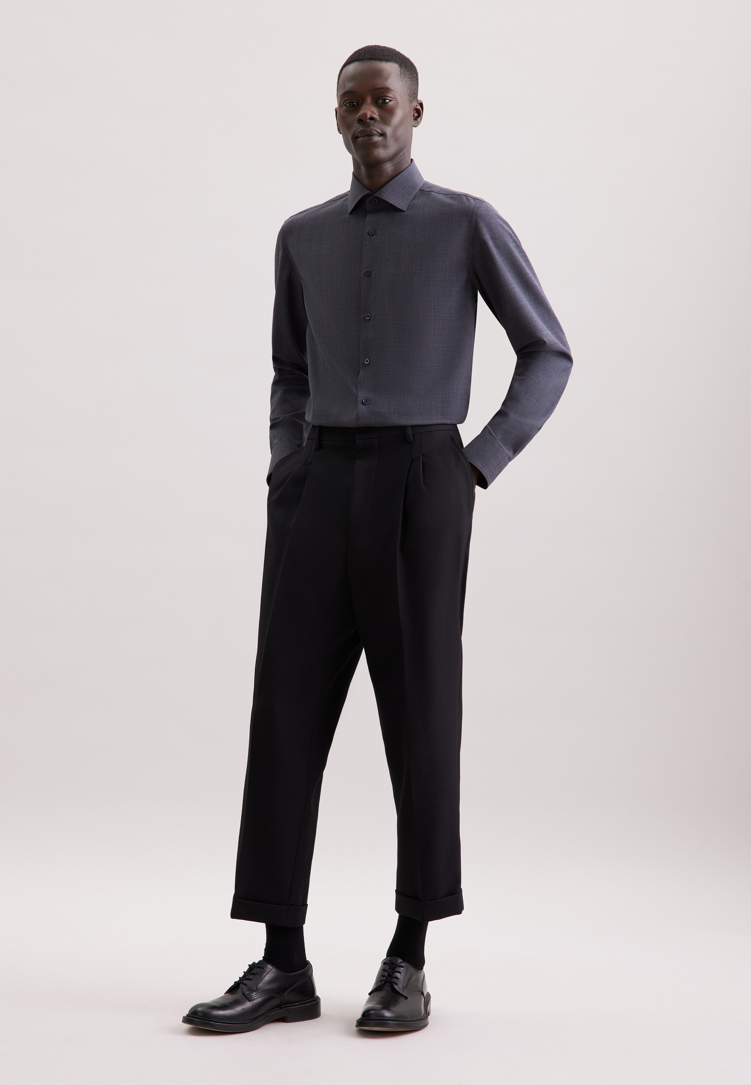 seidensticker Businesshemd »Schwarze Rose« Slim 1/1 Kentkragen Uni