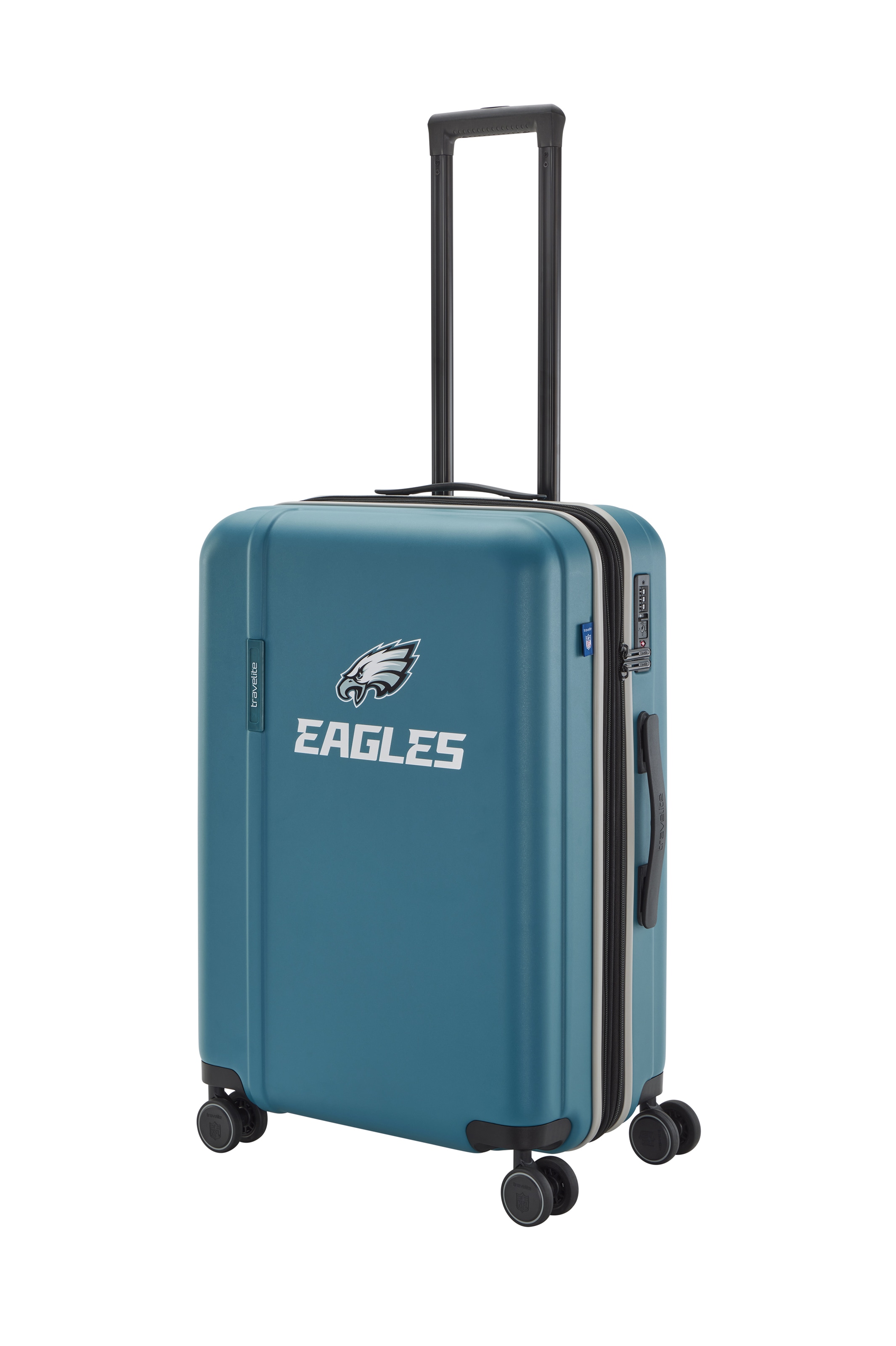 travelite »travelite x NFL Koffer Hartschale« 69 l 4 Rollen mit TSA-Schloss und 4 Doppelrollen – offizielles NFL-Teamdesign