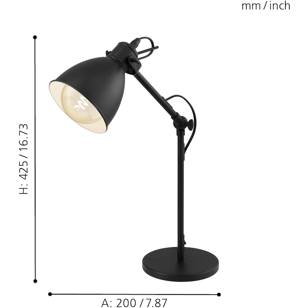 EGLO Tischleuchte »PRIDDY«, 1 flammig-flammig