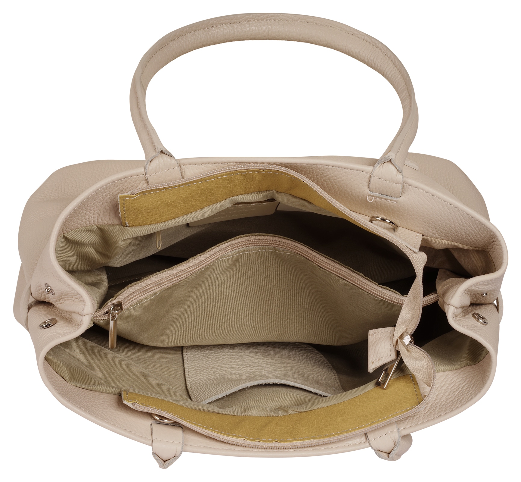 Cluty Henkeltasche, echt Leder, Made in Italy