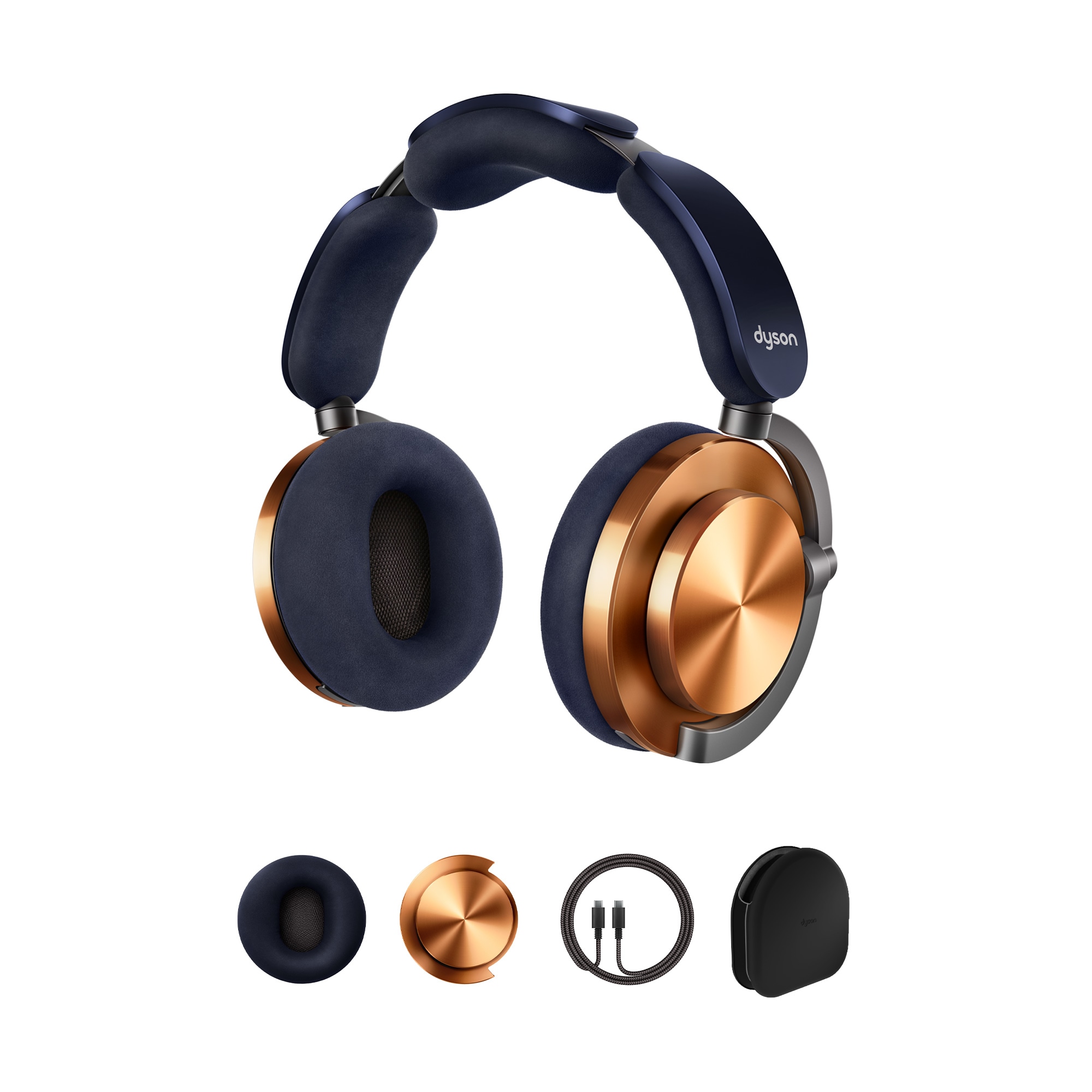 Dyson Bluetooth-Kopfhörer »Ontrac « A2DP Bluetooth AVRCP Bluetooth HFP Active Noise Cancelling (ANC) Transparenzmodus in blau