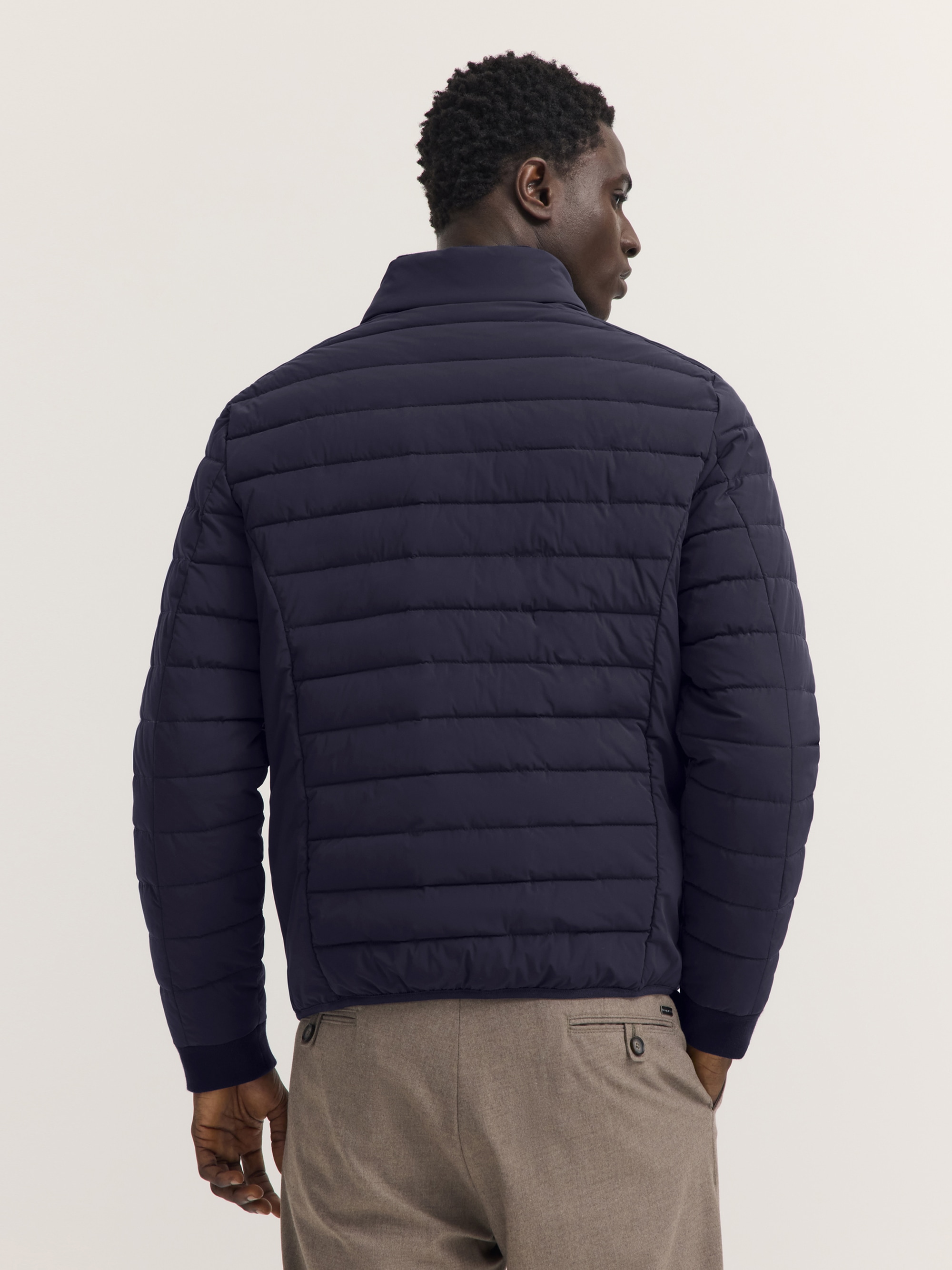 bugatti Blouson »Regular Fit« ohne Kapuze Regular Fit Stretch Steppoptik Stehkragen