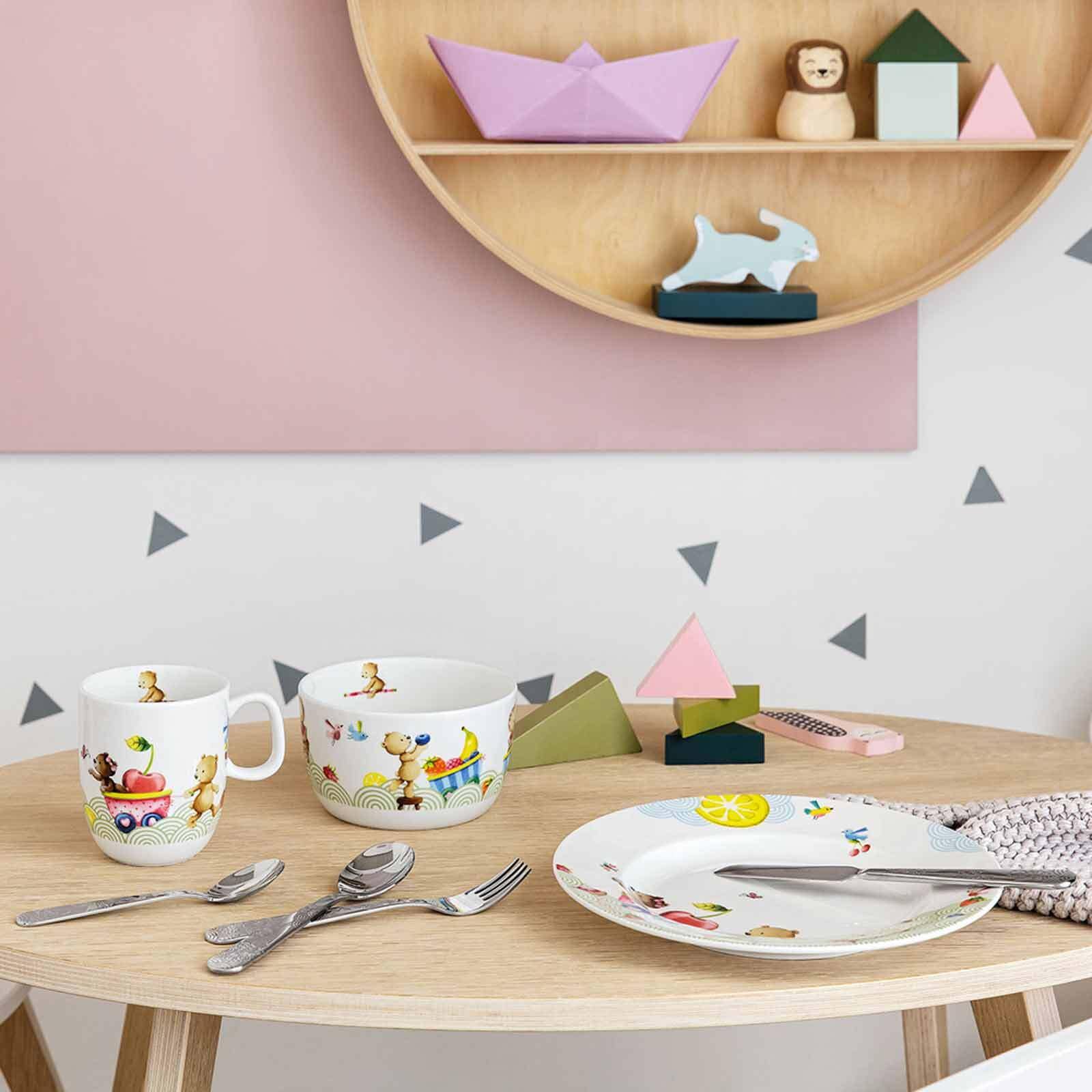 Villeroy & Boch Kinderbesteck »Kinderbesteck Hungry as a Bear 4er Set silber« Spülmaschinenfest