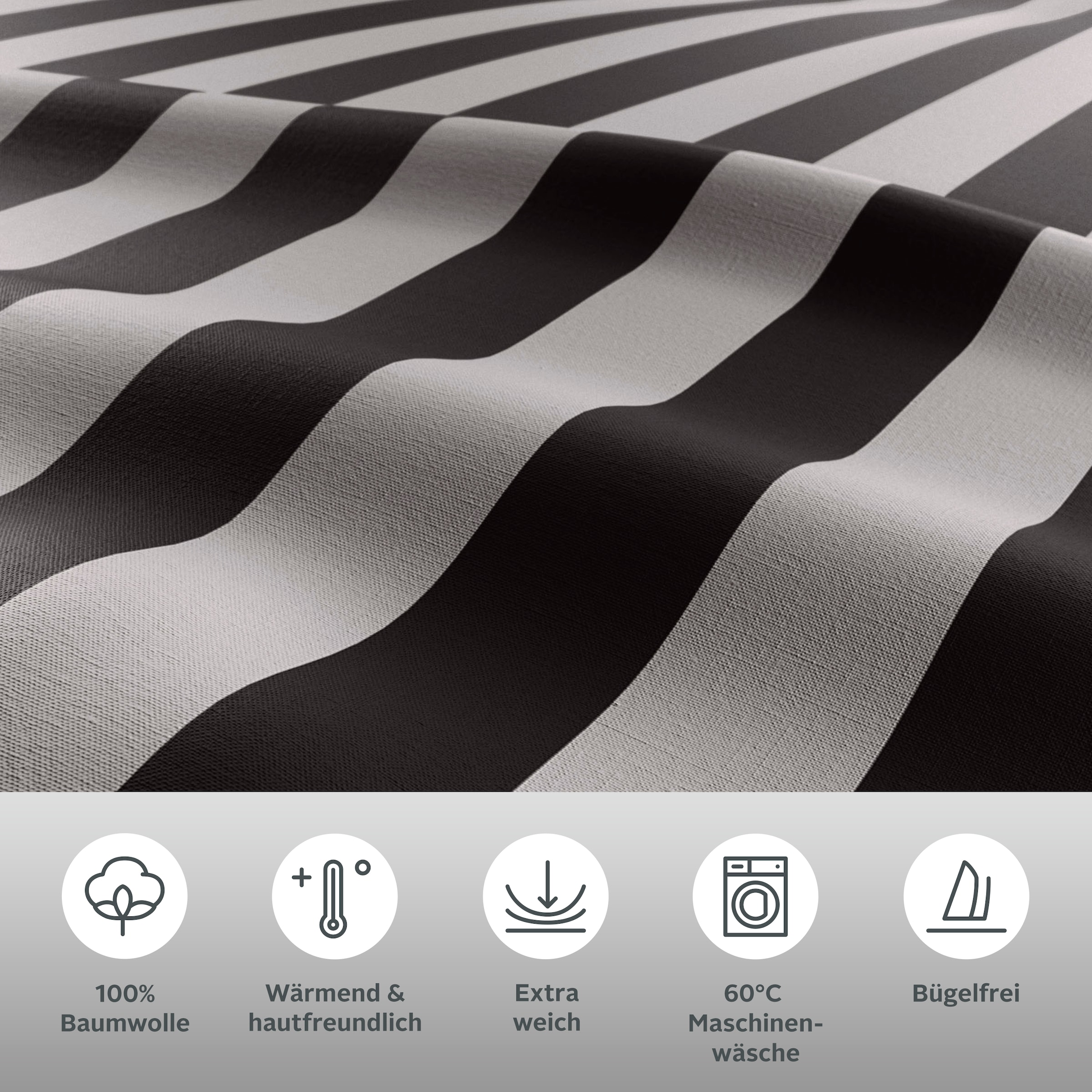 OTTO home Wendebettwäsche »Greta« 2 Bettwäsche mit Streifen in verschiedenen Qualitäten, ab 135x200 cm