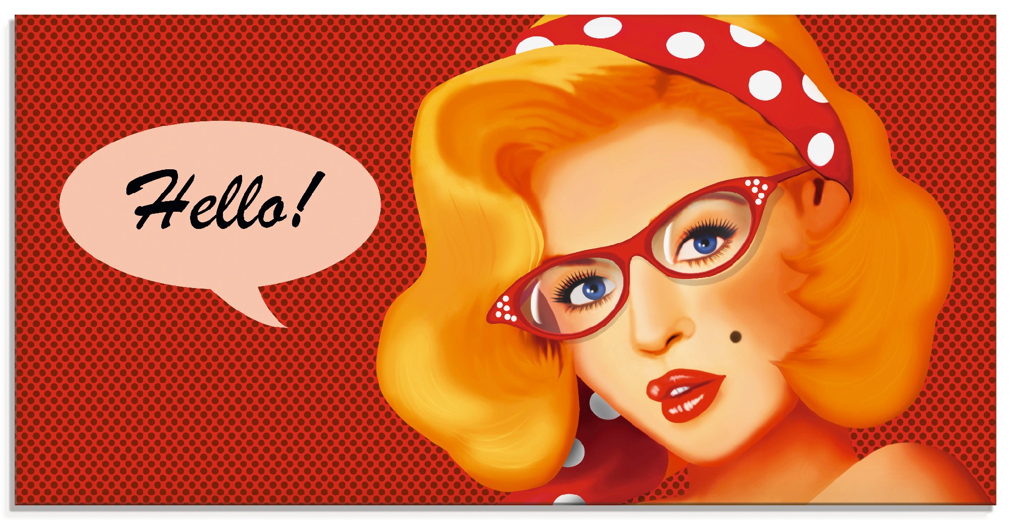 Artland Glasbild »Freundliches Hallo«, Frau, (1 St.)