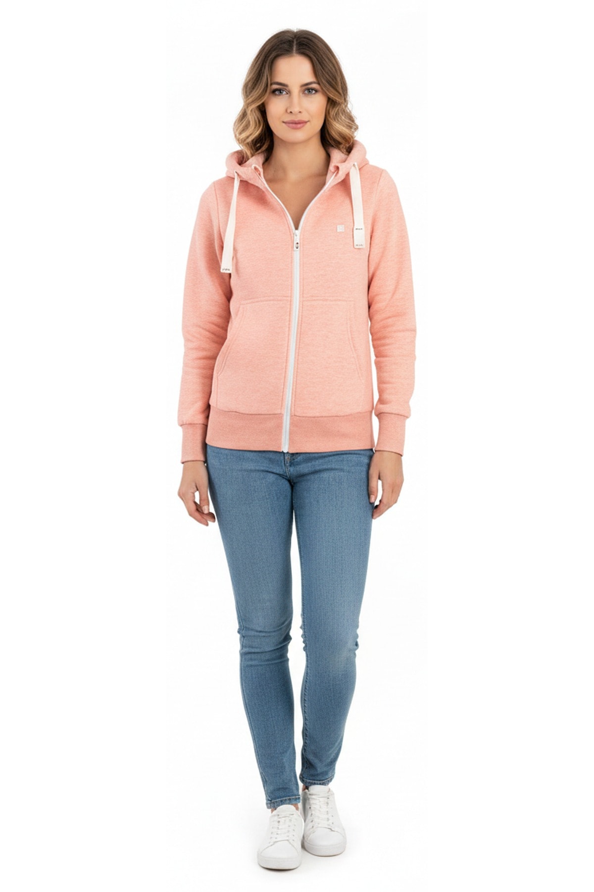 DEPROC Active Sweatjacke »UCLUELET Damen-Zip-Top mit Kapuze« weiche Fleecejacke mit Kängurutasche