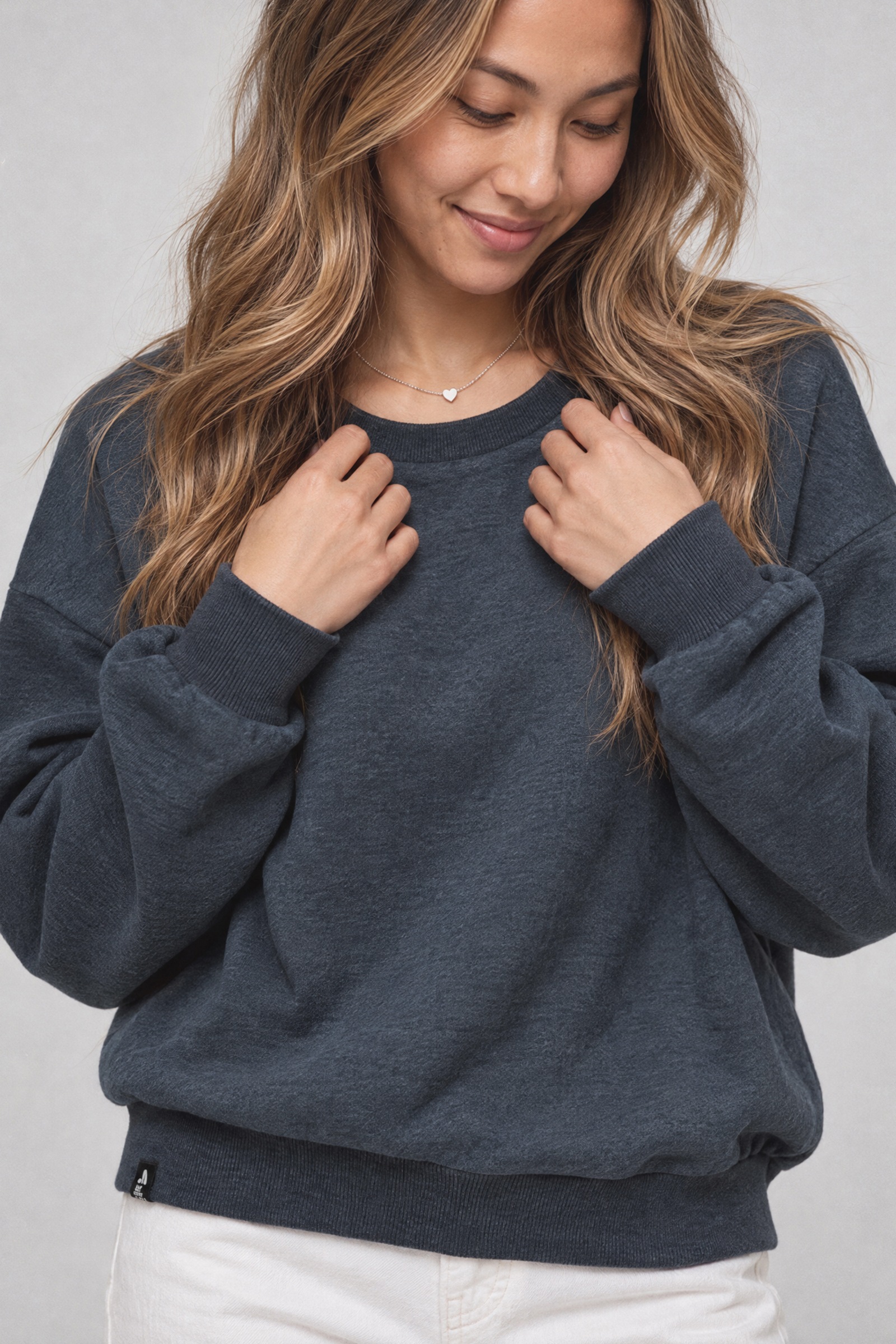 Alife & Kickin Sweatshirt , Peace-Zeichen im Rückenprint, Rippbündchen, Relaxed Fit
