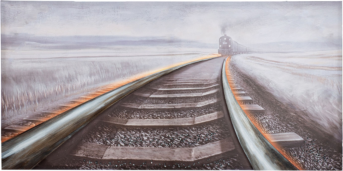 GILDE Metallbild »Bild rechteckig Railroad« Landschaft 1 Stk. tlg.