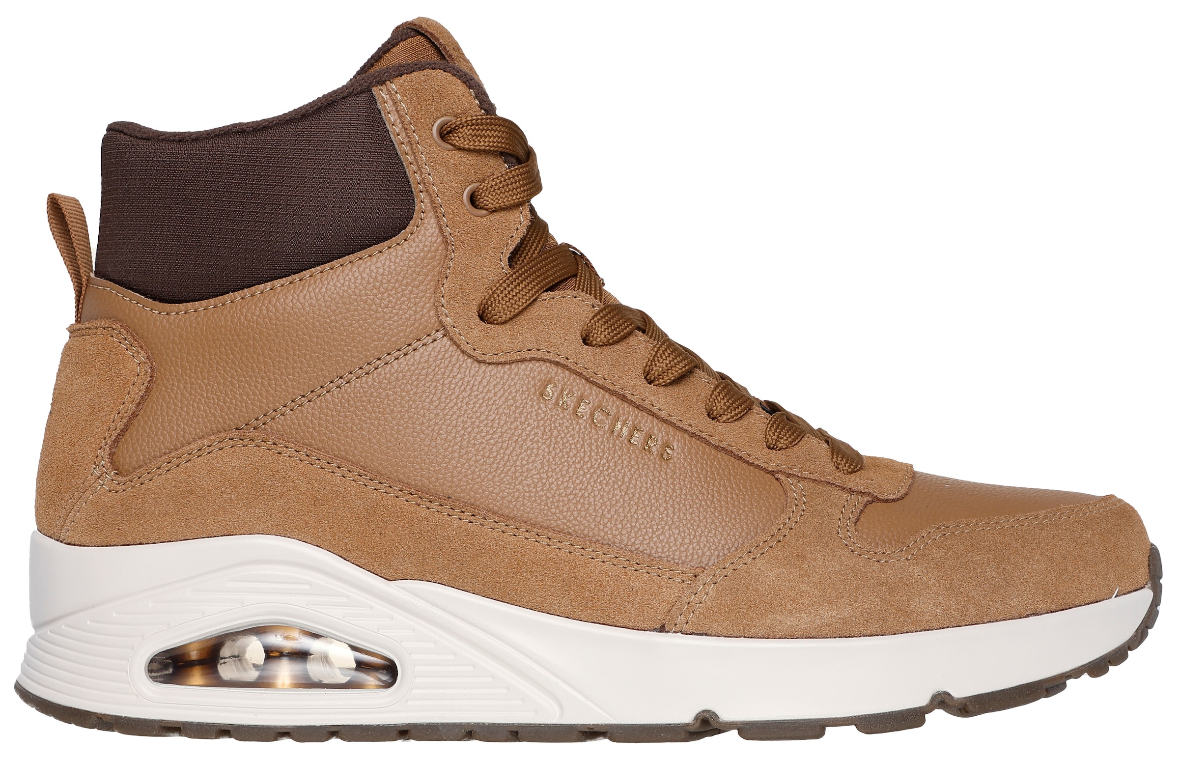 Skechers Sneaker »UNO«, Mid Cut Sneaker, Schnürboots mit gepolstertem Schaftrand