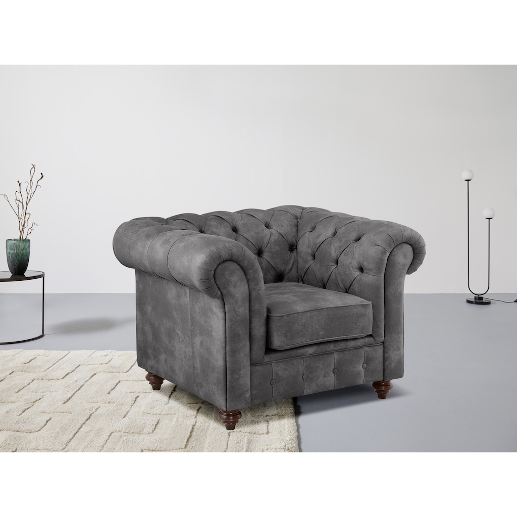 Home affaire Sessel »Chesterfield B/T/H: 105/69/74 cm«