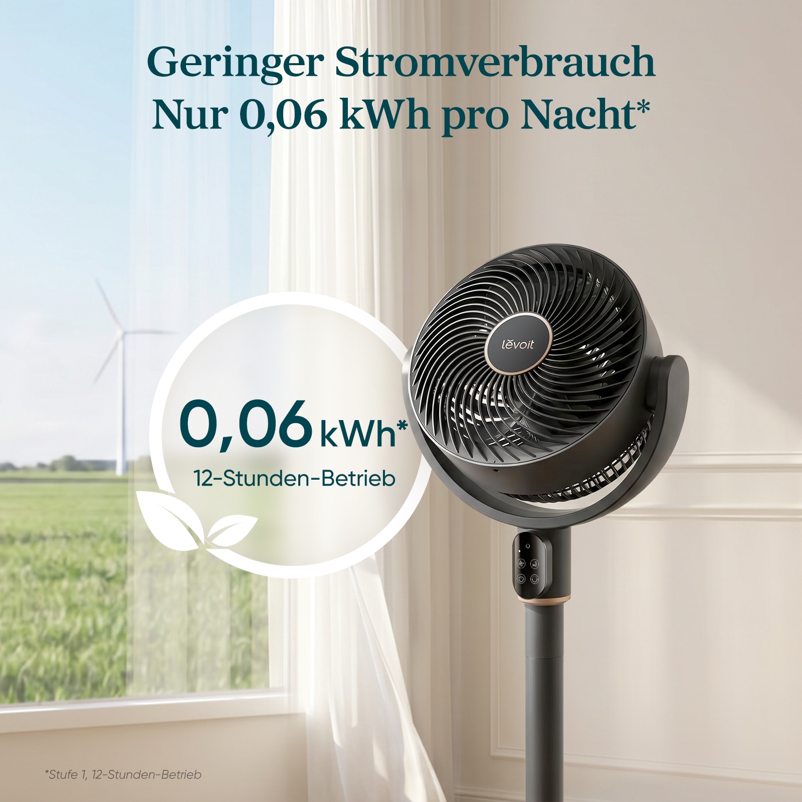 Levoit Turmventilator »LPF-R382-AEUR, mit Timerfunktion« optimale Luftzirkulation im ganzen Raum
