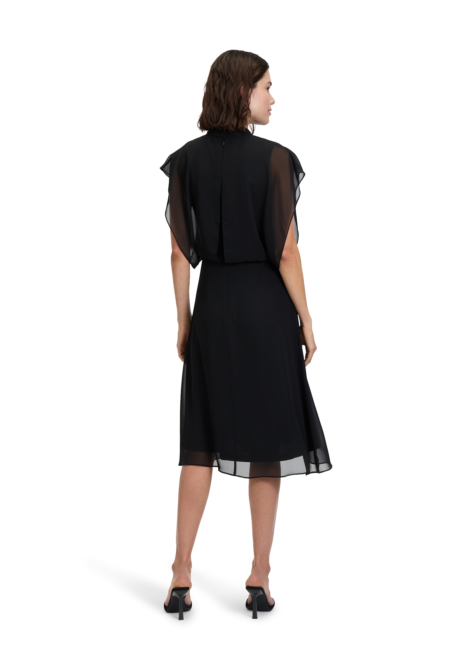 Betty&Co Chiffonkleid »Chiffonkleid mit Flügelärmeln«