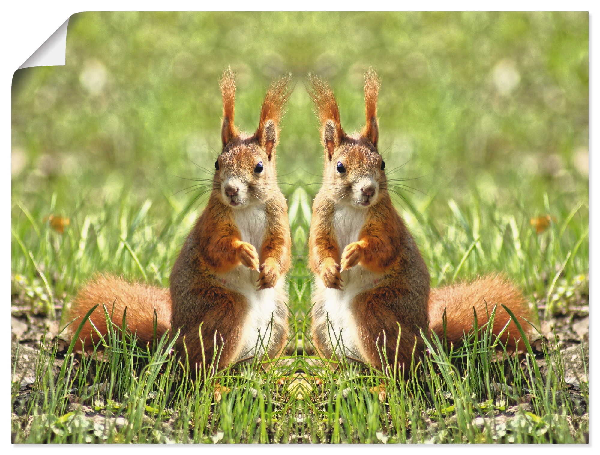 Artland Wandbild »Rote Eichhörnchen Zwillinge«, im Shop Online als Poster OTTO Wildtiere, in (1 verschied. Leinwandbild, Größen St.)