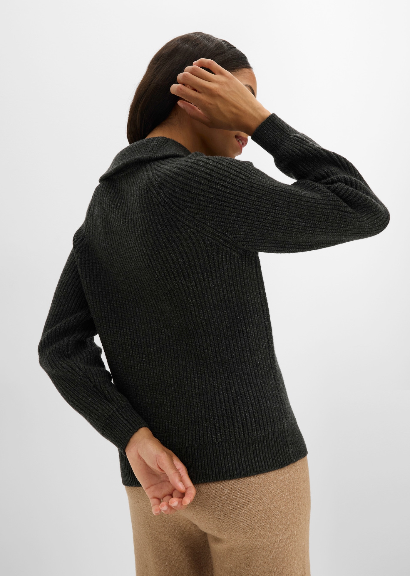 bonprix Troyer mit Umlegekragen, bequeme Passform, locker geschnitten, im Casual-Stil