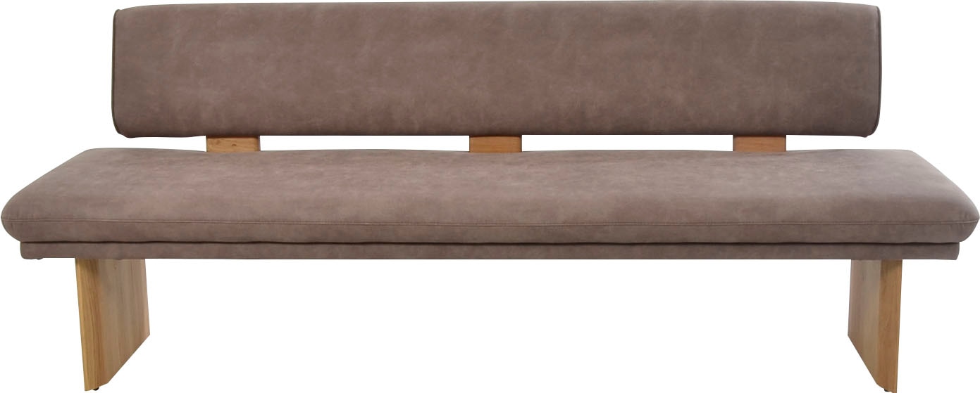 K+W Komfort & Wohnen Polsterbank »Longbeach« 1 Stk. tlg. Spitzkissenoptik im Sitz, wahlweise in der Breite 204cm oder 224cm