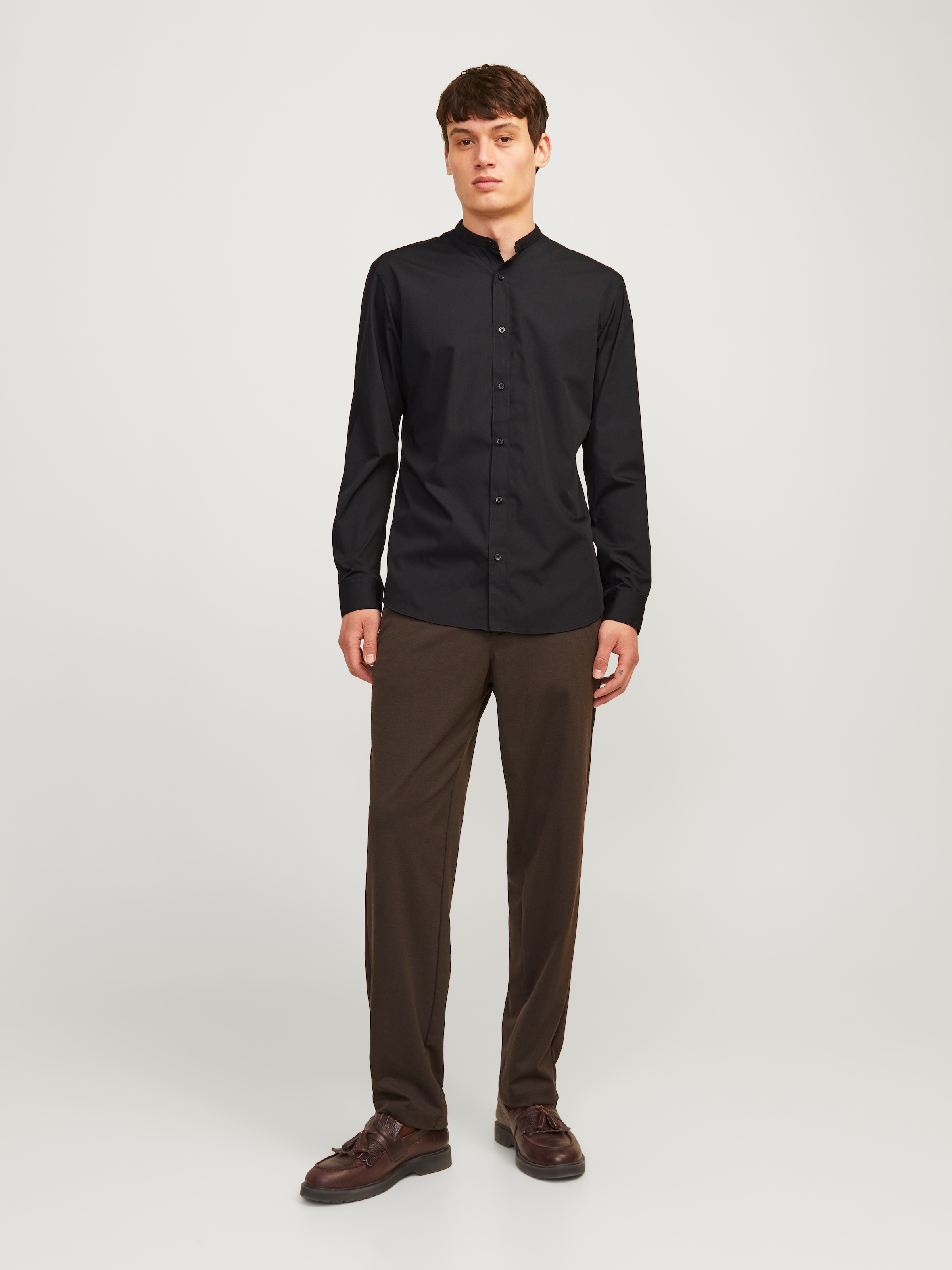 Jack & Jones Langarmhemd »JJJOE SHIRT LS PLAIN MAO«