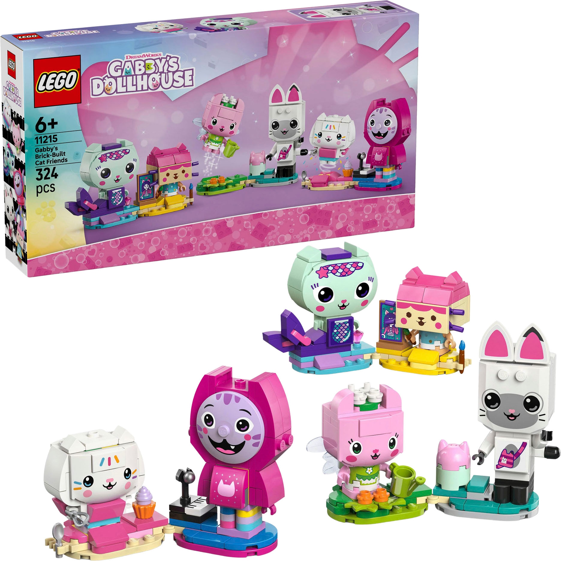 LEGO® Konstruktionsspielsteine »Gabbys Katzenfreunde aus LEGO Steinen (11215), LEGO Gabby's Dollhouse« Made in Europe