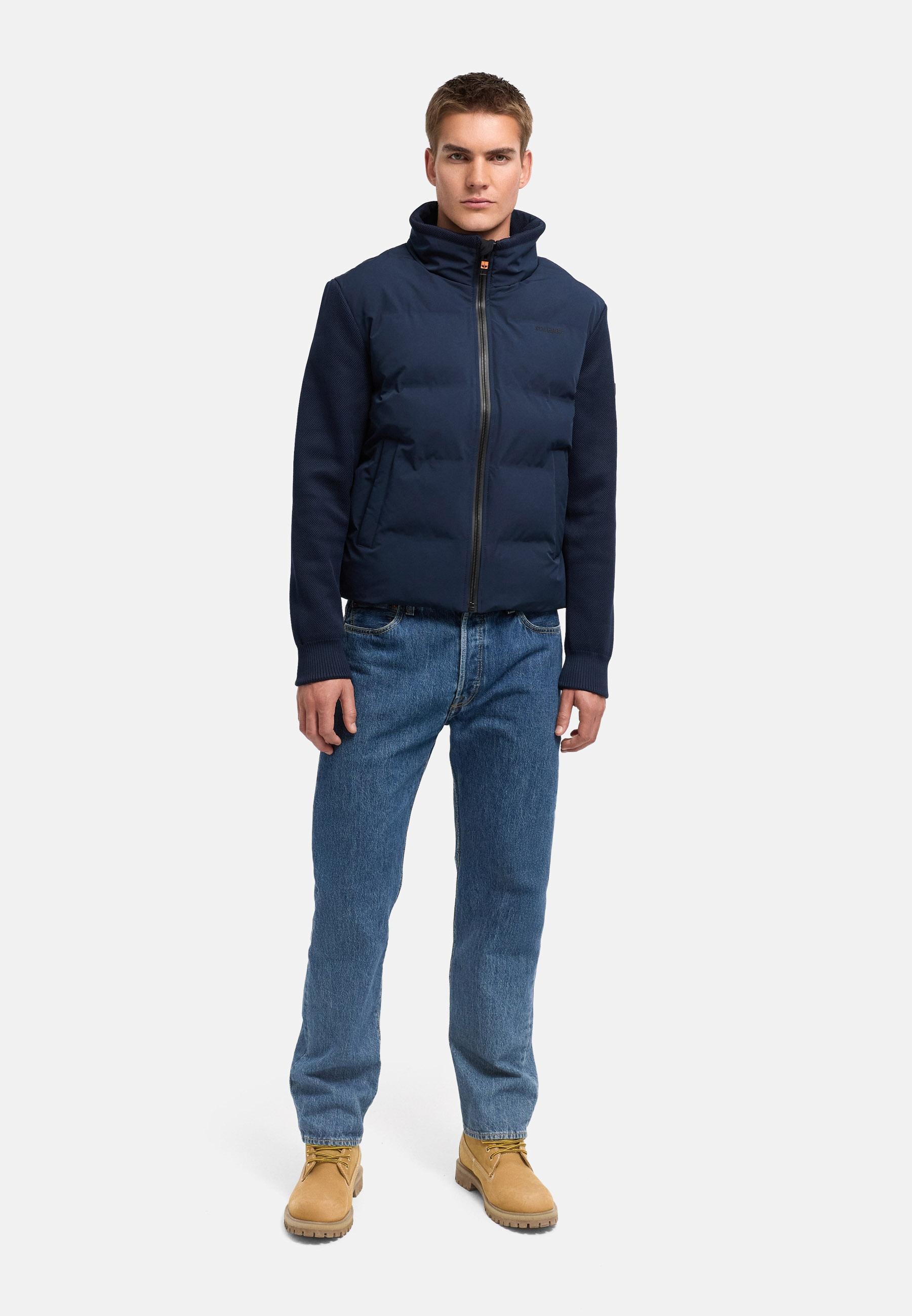 Stone Harbour Outdoorjacke »Winterjacke Eeron XX« ohne Kapuze Warme Jacke mit Strukturstrick in Piqué-Optik