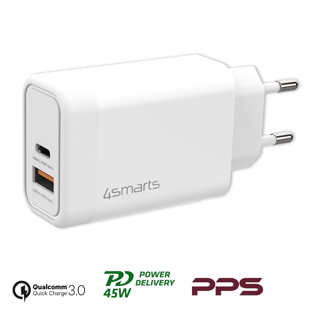 4smarts Ladestation »DoublePort 45W, QC, PD, GaN«