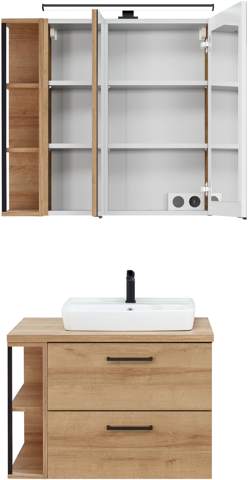Saphir Badezimmer-Set »5-tlg. Mit Softclose-Türen« 6 Stk. tlg.