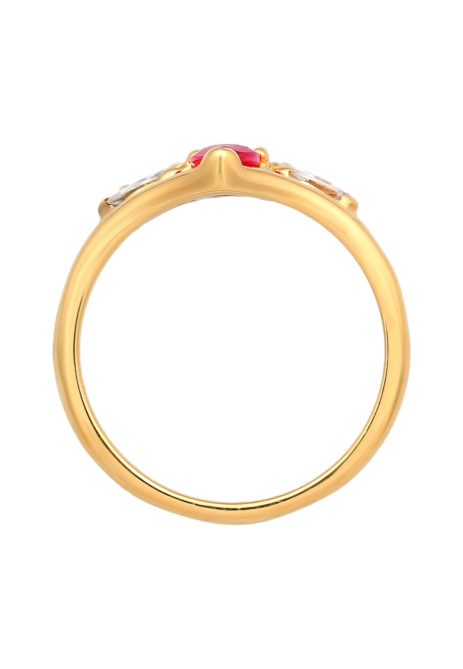 Elli Verlobungsring »Ring Zirkonia Synt. Rubin Elegant 925 Silber«