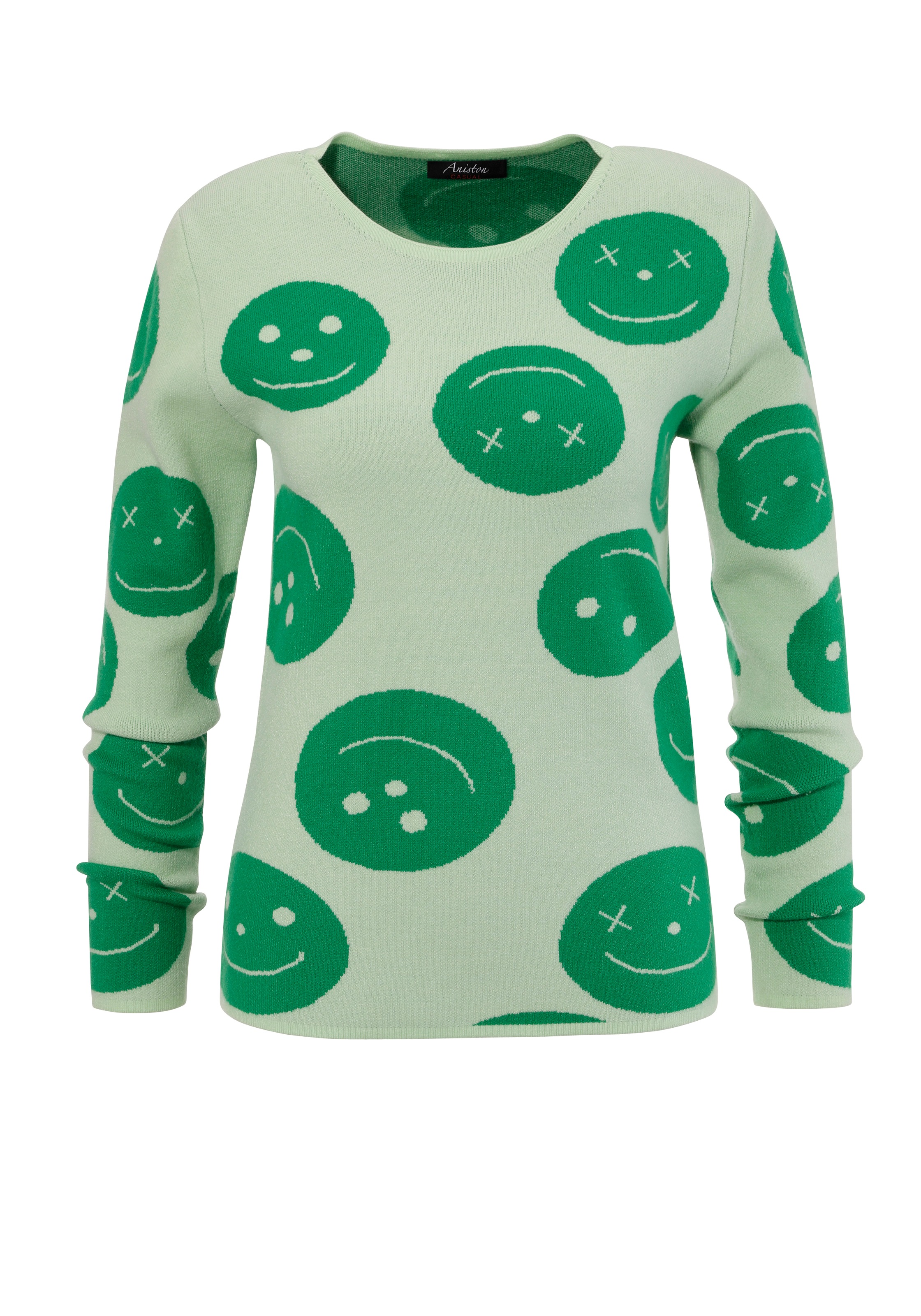 Aniston CASUAL Strickpullover, mit eingestrickten Smileys