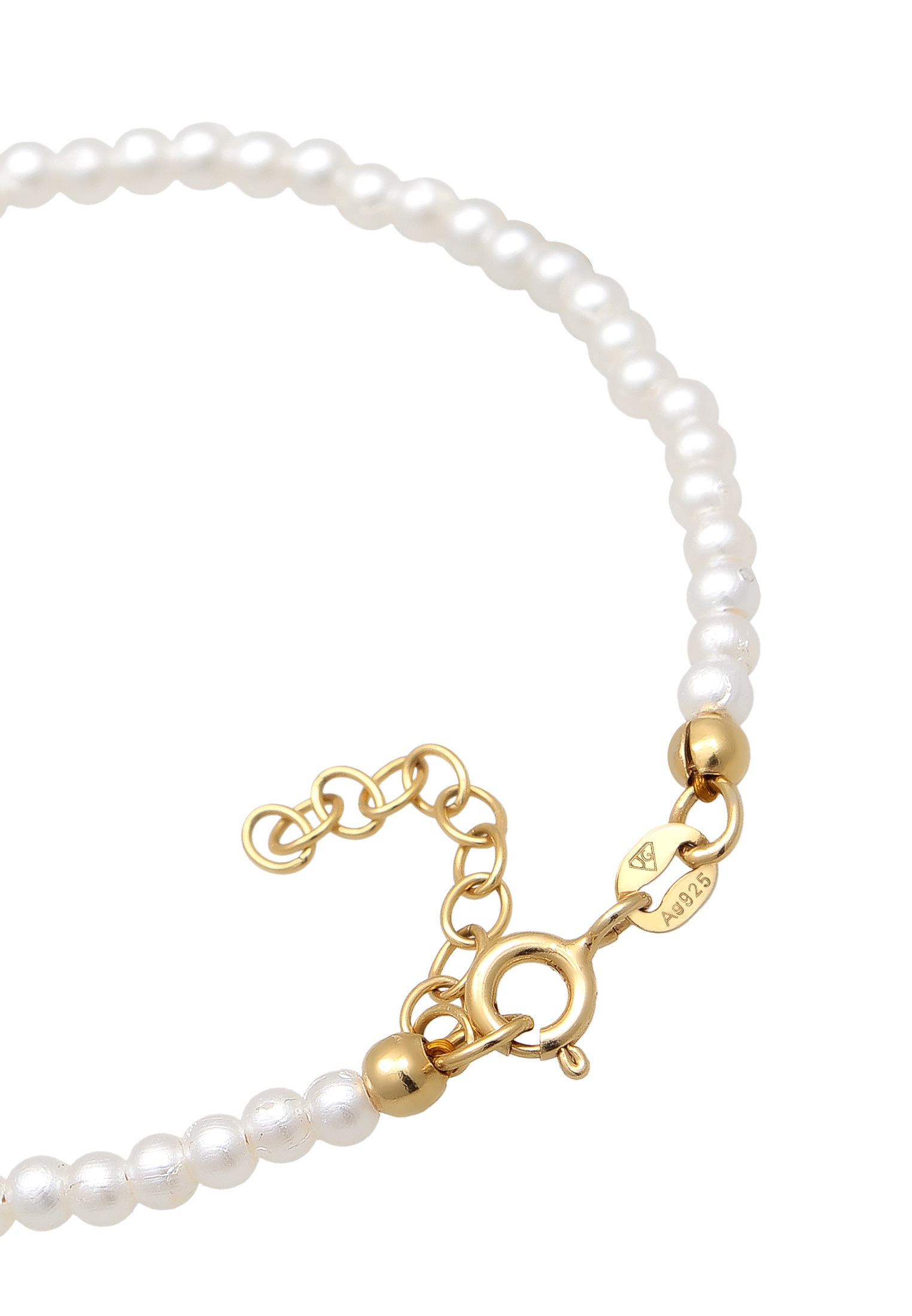 Elli Armkette »Armband Glasperlen Schleife Romantik 925 Silber«