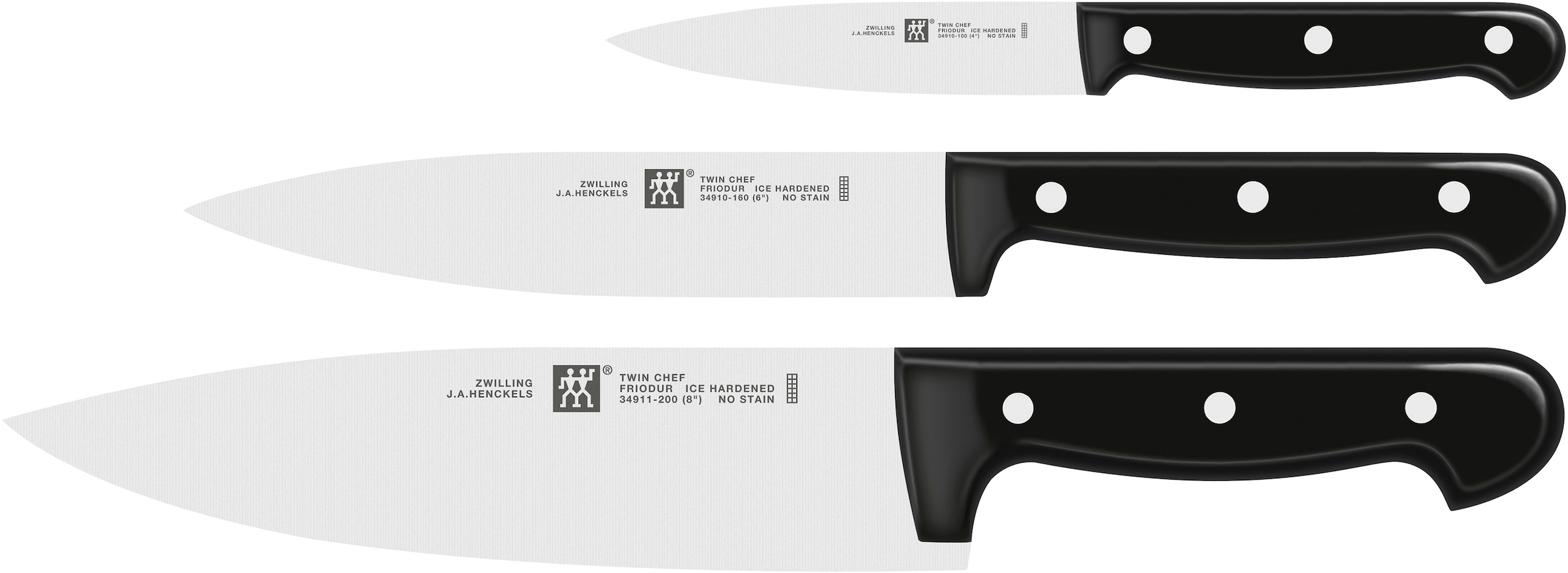 Zwilling Topf-Set »Flow/Shine/Table/Twin Chef 2«, Edelstahl 18/10, (Set, 10 tlg., Stieltopf 16, Bratentopf 20, Kochtopf 16/20/24, Bratpfanne 28 cm), Erstausstattung inkl. Sieb, Messer Pfanne und Kochgeschirr