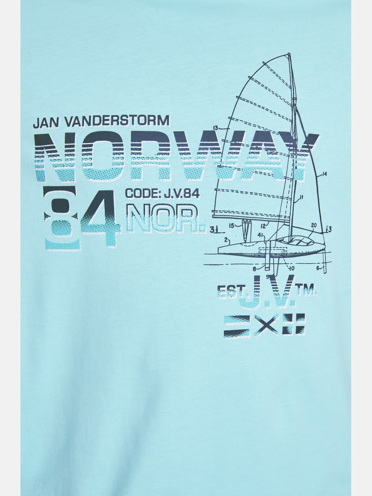 Jan Vanderstorm Rundhalsshirt »T-Shirt EILI«, (1 tlg.)