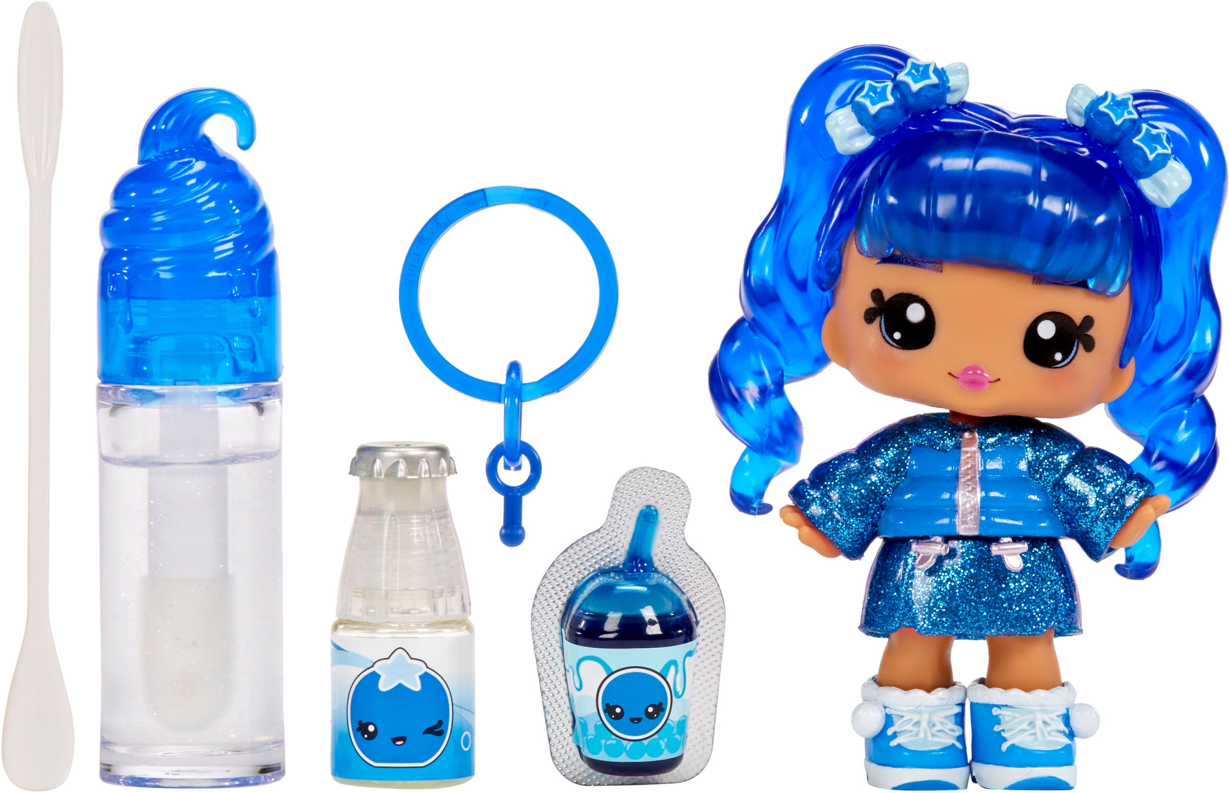 Minipuppe »Yummiland Lipgloss Doll - Rory Blueberry«, inklusive Schlüsselanhänger