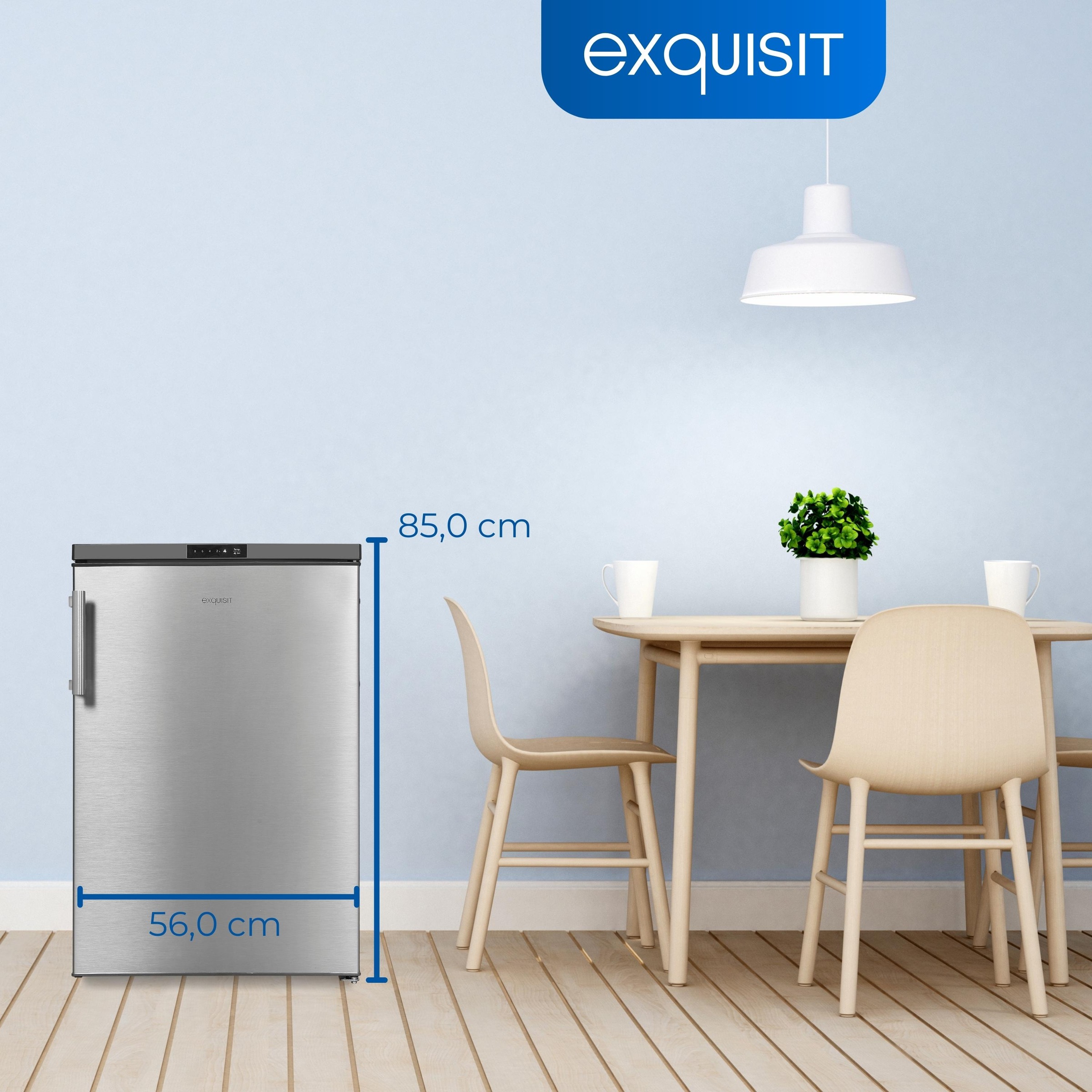 exquisit Vollraumkühlschrank »KS16-V-HE-011D inoxlook«